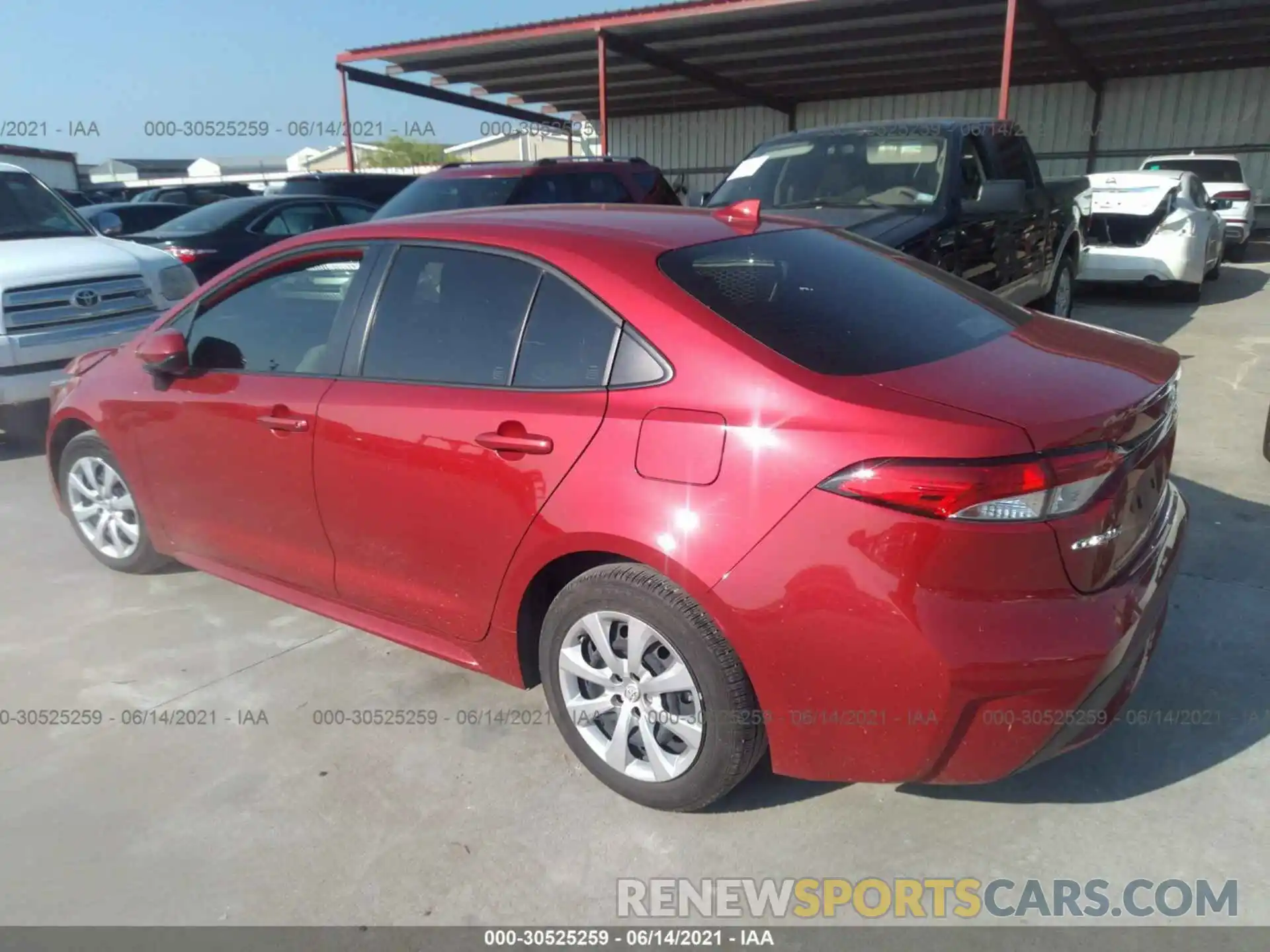 3 Photograph of a damaged car JTDEPRAE2LJ106383 TOYOTA COROLLA 2020