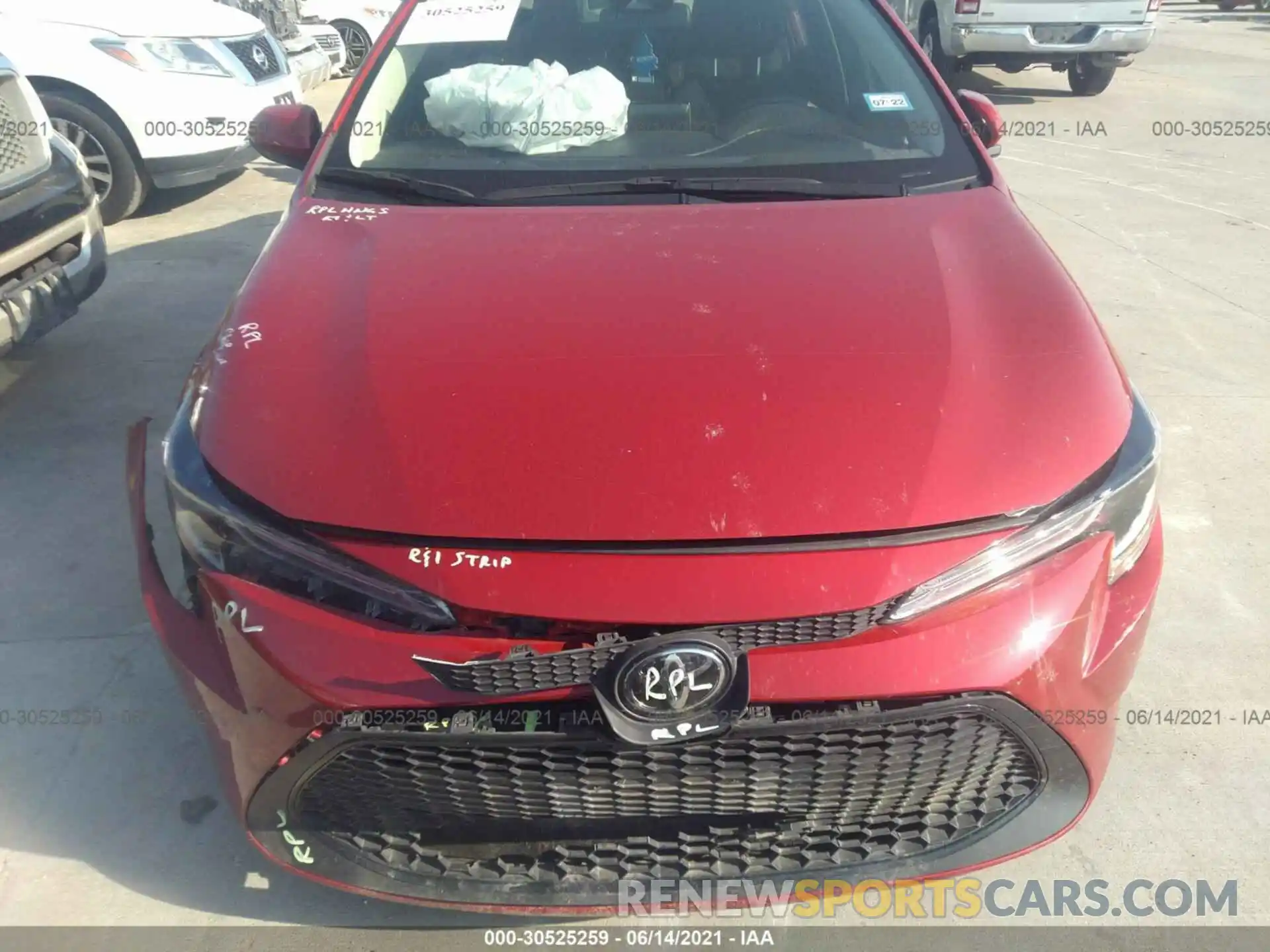 6 Photograph of a damaged car JTDEPRAE2LJ106383 TOYOTA COROLLA 2020