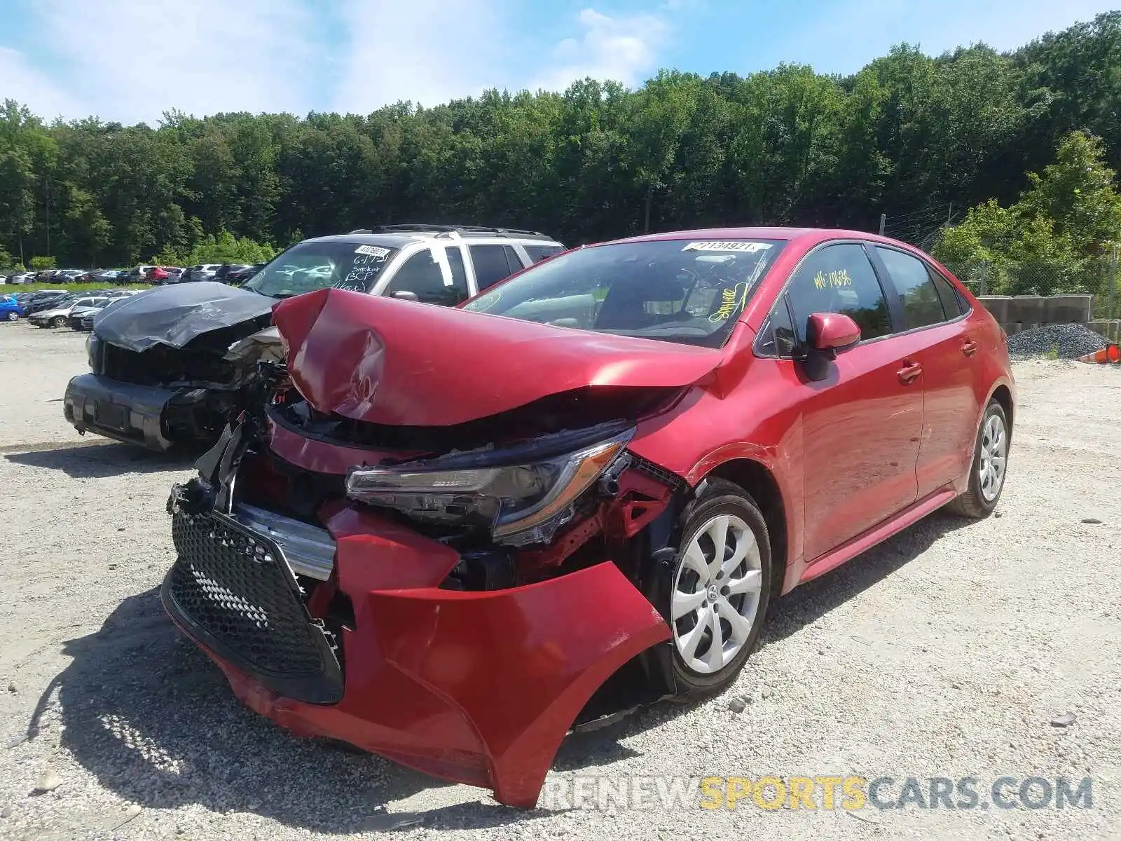 2 Photograph of a damaged car JTDEPRAE2LJ106464 TOYOTA COROLLA 2020