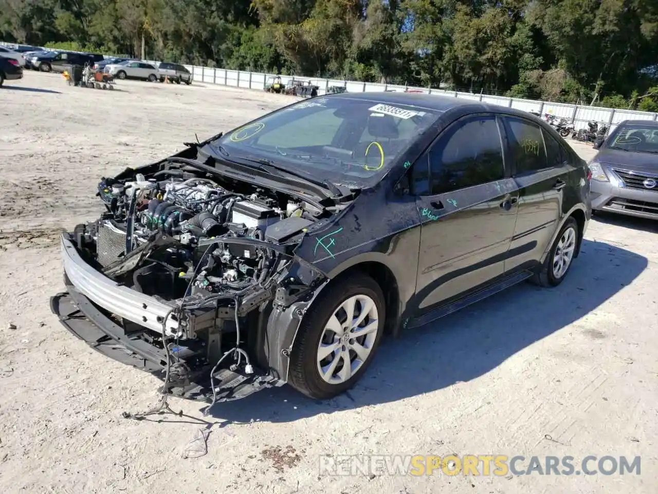 2 Photograph of a damaged car JTDEPRAE2LJ107324 TOYOTA COROLLA 2020