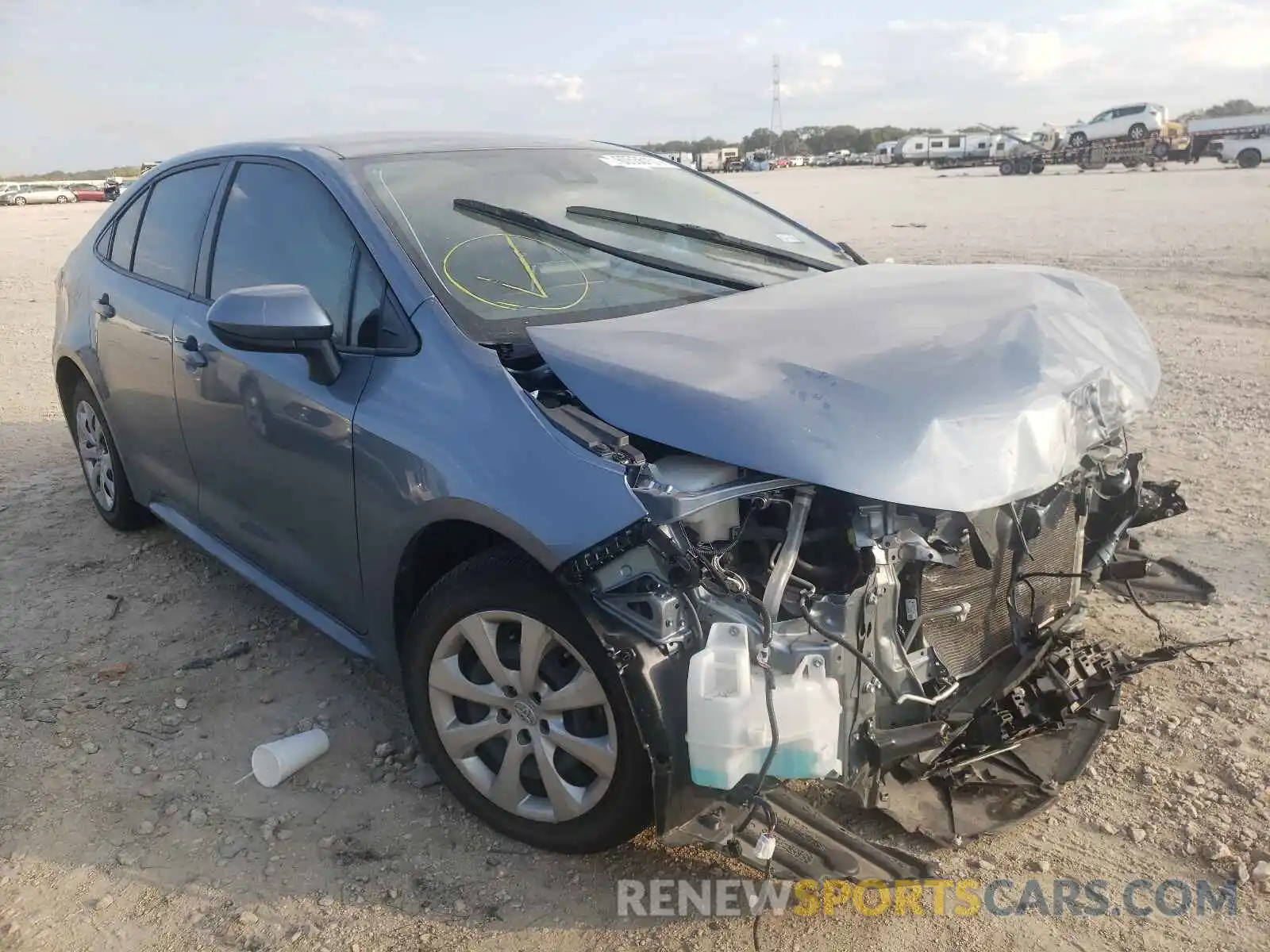 1 Photograph of a damaged car JTDEPRAE2LJ107436 TOYOTA COROLLA 2020