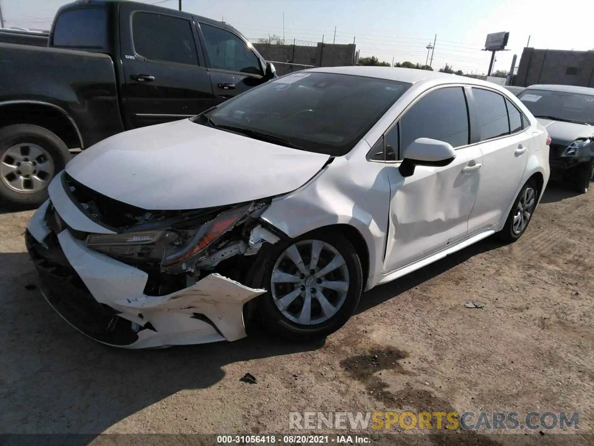 2 Photograph of a damaged car JTDEPRAE2LJ107517 TOYOTA COROLLA 2020