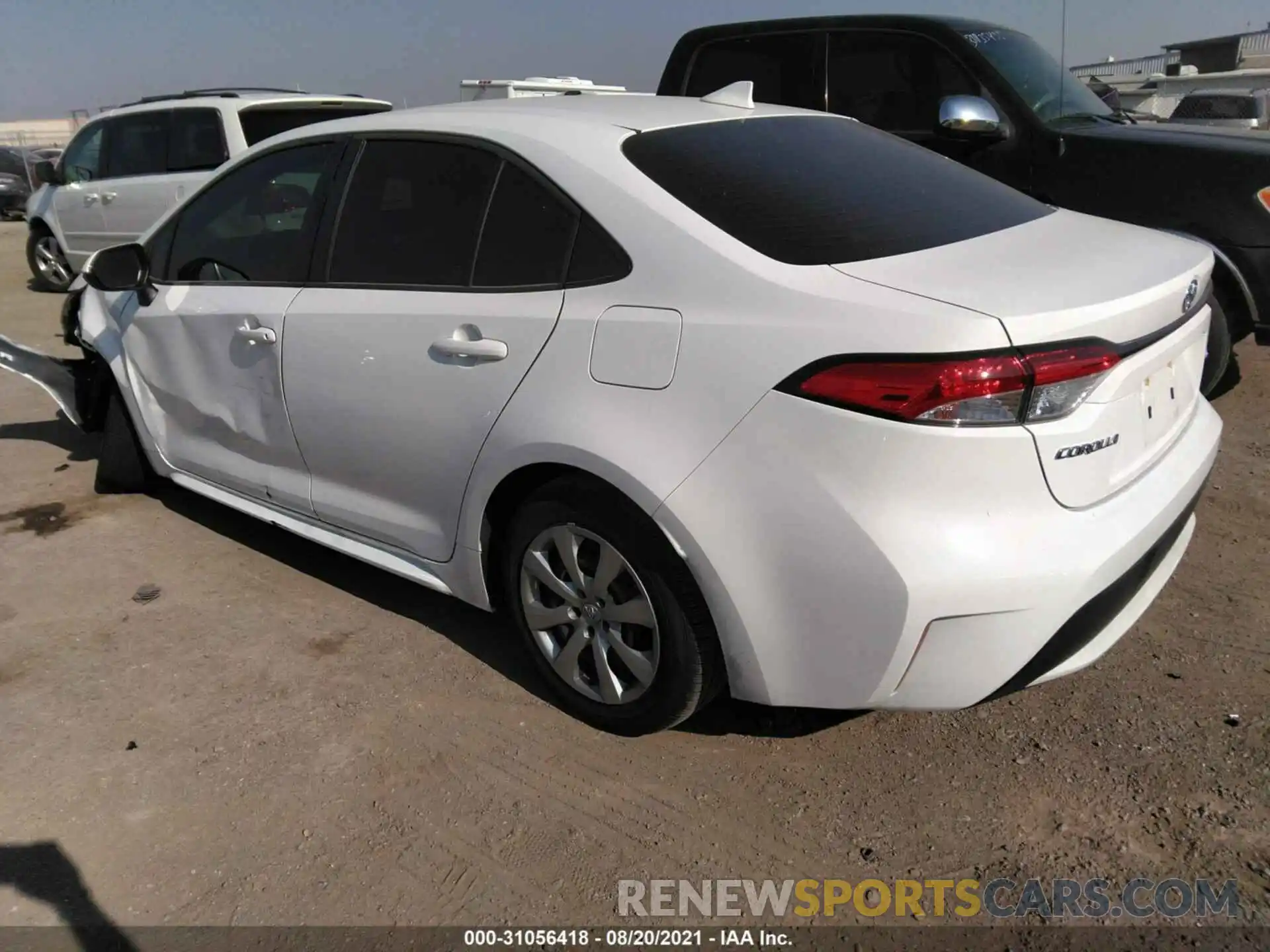 3 Photograph of a damaged car JTDEPRAE2LJ107517 TOYOTA COROLLA 2020