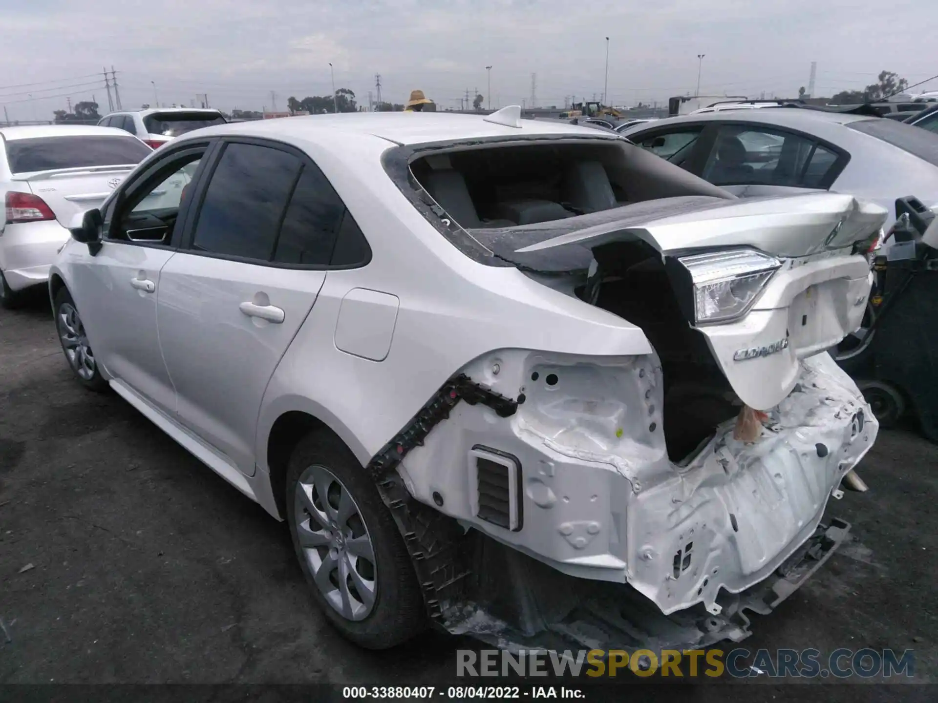 3 Photograph of a damaged car JTDEPRAE2LJ107596 TOYOTA COROLLA 2020