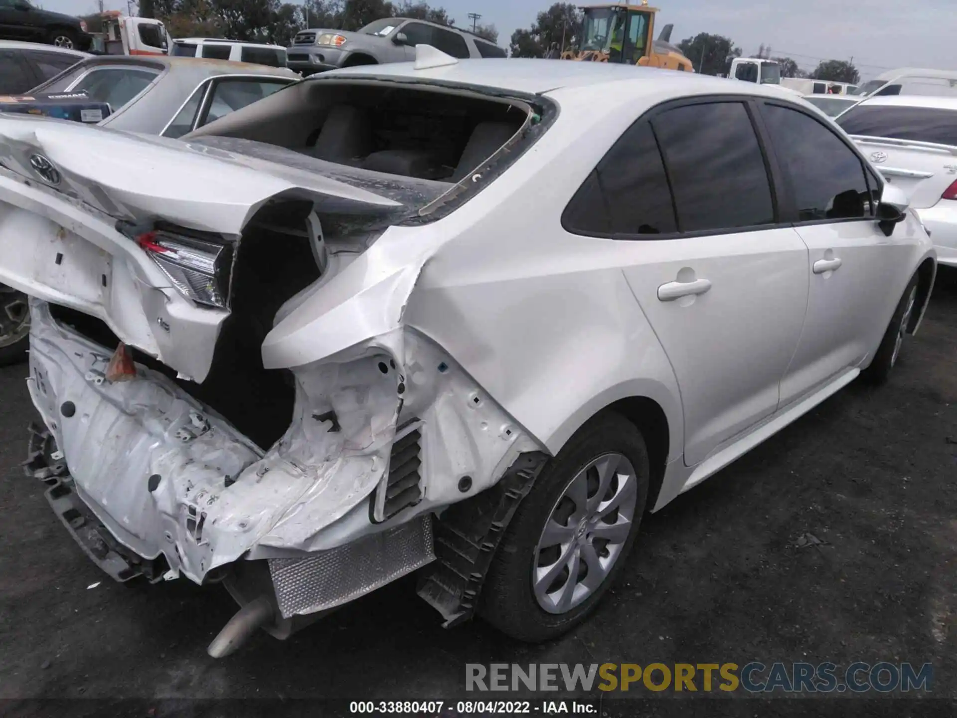 4 Photograph of a damaged car JTDEPRAE2LJ107596 TOYOTA COROLLA 2020