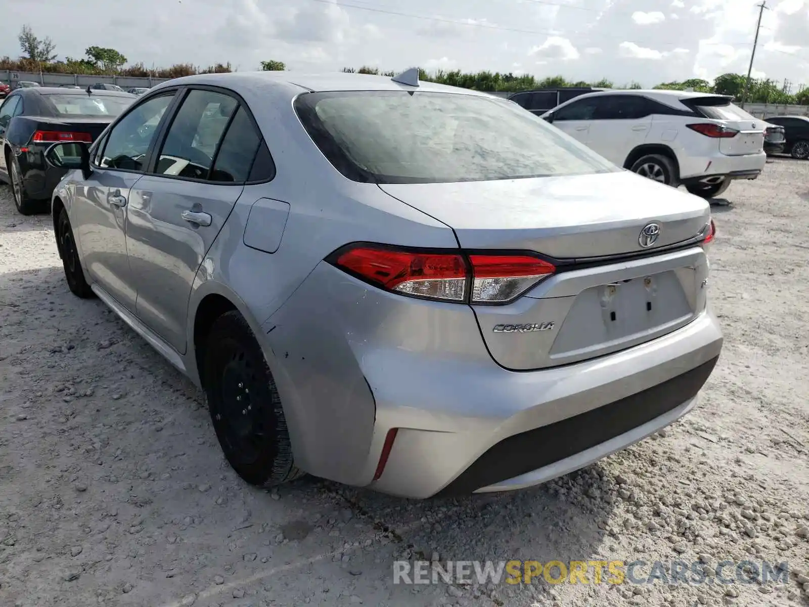 3 Photograph of a damaged car JTDEPRAE2LJ108070 TOYOTA COROLLA 2020