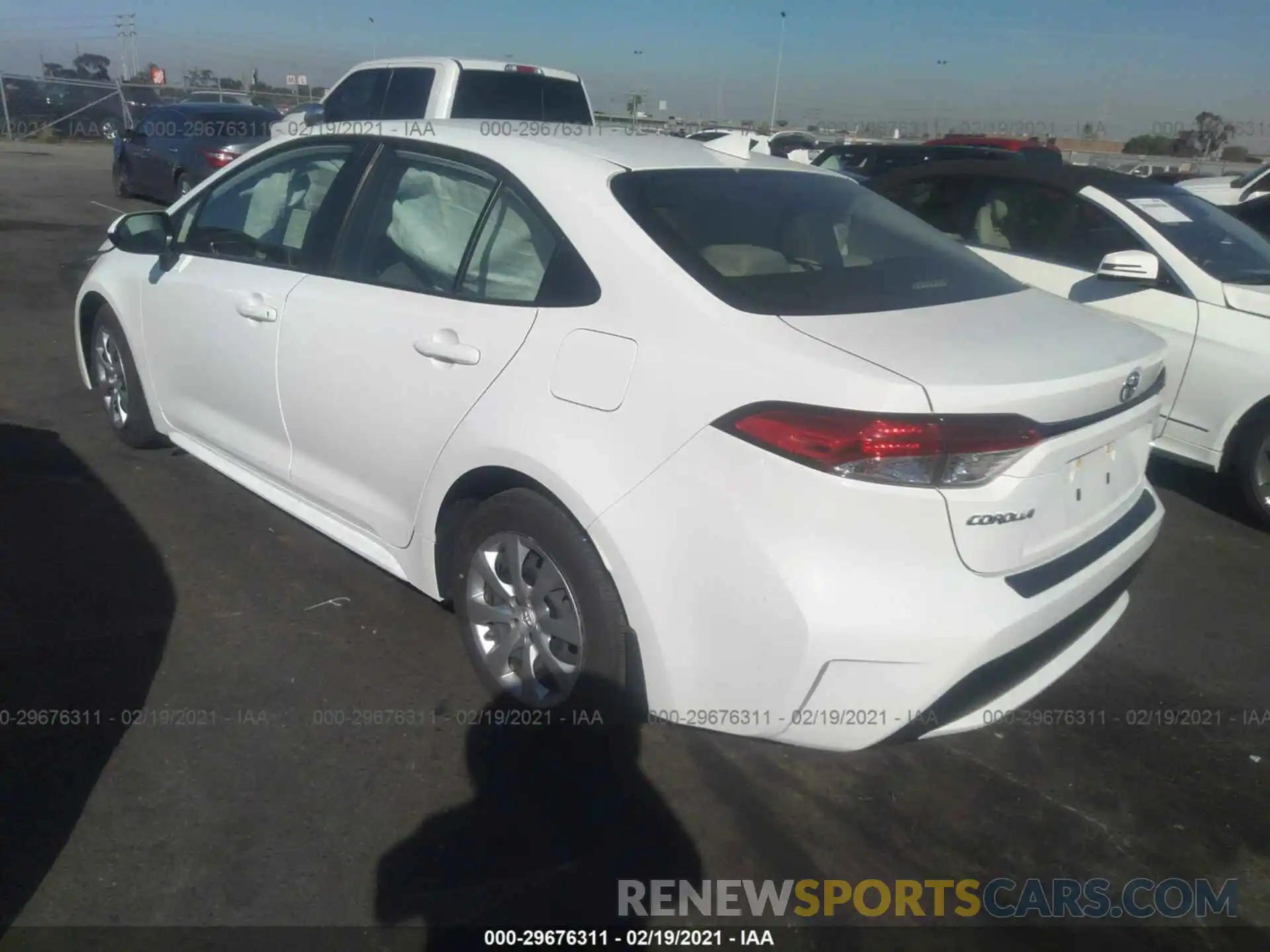 3 Photograph of a damaged car JTDEPRAE2LJ108313 TOYOTA COROLLA 2020