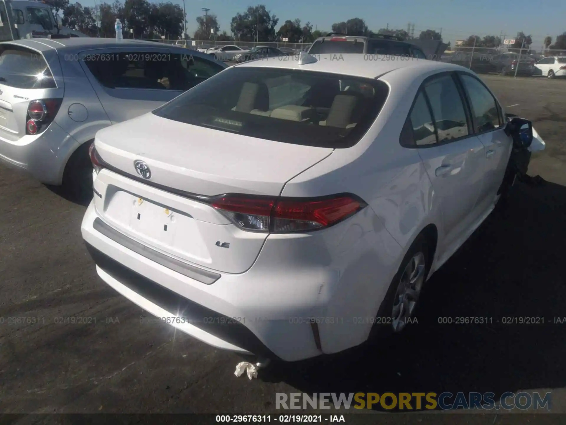 4 Photograph of a damaged car JTDEPRAE2LJ108313 TOYOTA COROLLA 2020