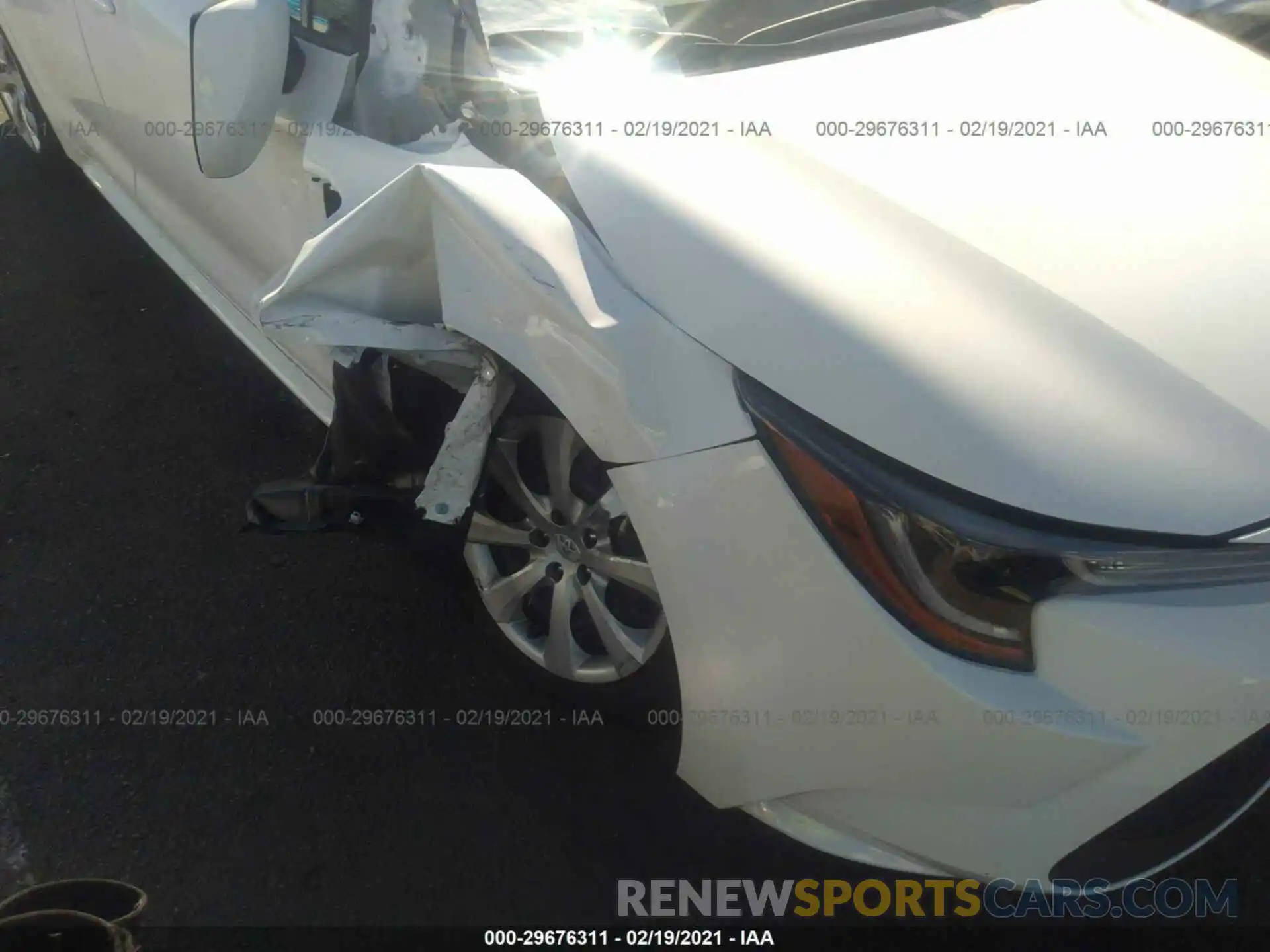 6 Photograph of a damaged car JTDEPRAE2LJ108313 TOYOTA COROLLA 2020