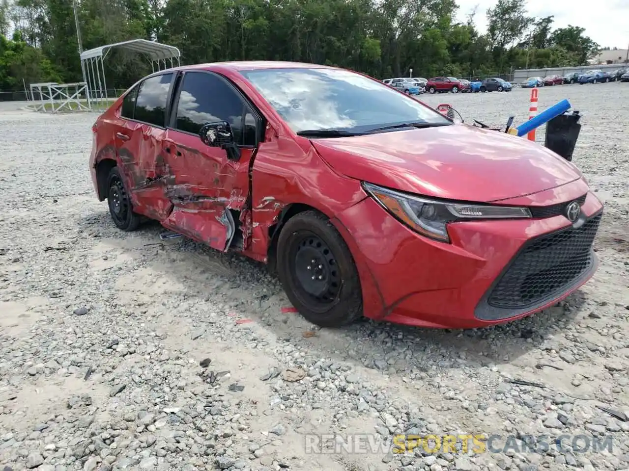 1 Photograph of a damaged car JTDEPRAE2LJ109042 TOYOTA COROLLA 2020