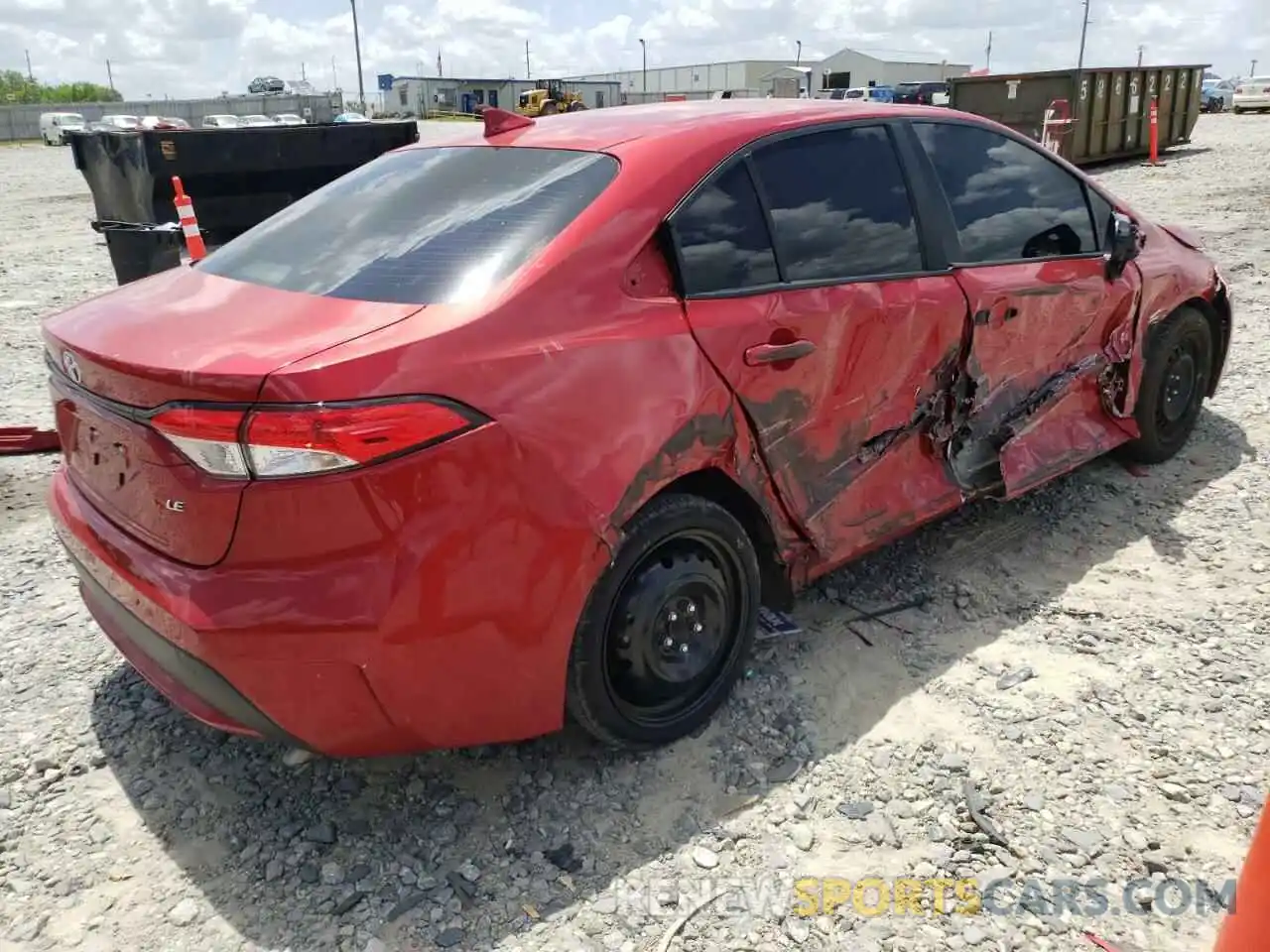 4 Photograph of a damaged car JTDEPRAE2LJ109042 TOYOTA COROLLA 2020