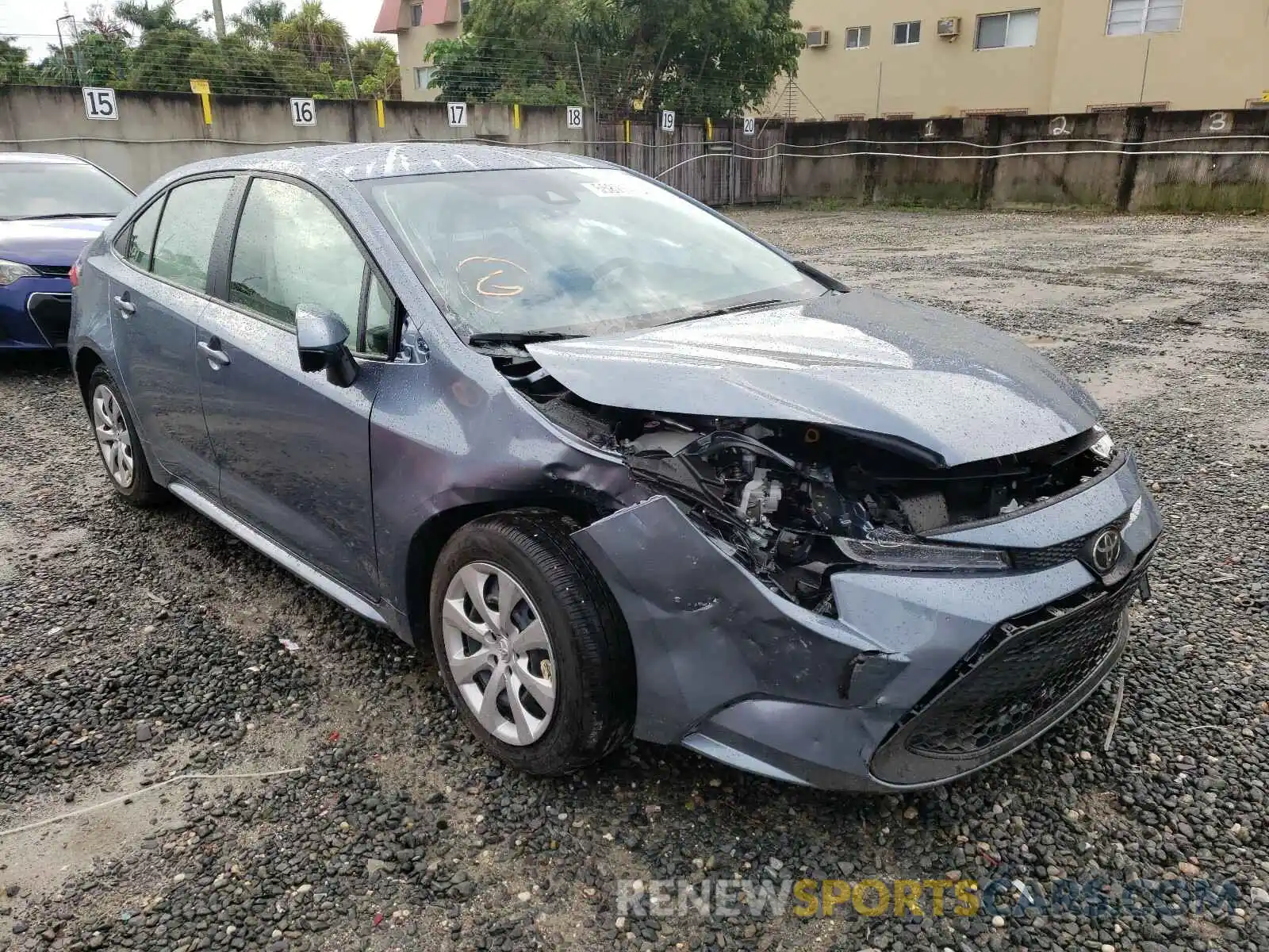 1 Photograph of a damaged car JTDEPRAE2LJ110496 TOYOTA COROLLA 2020