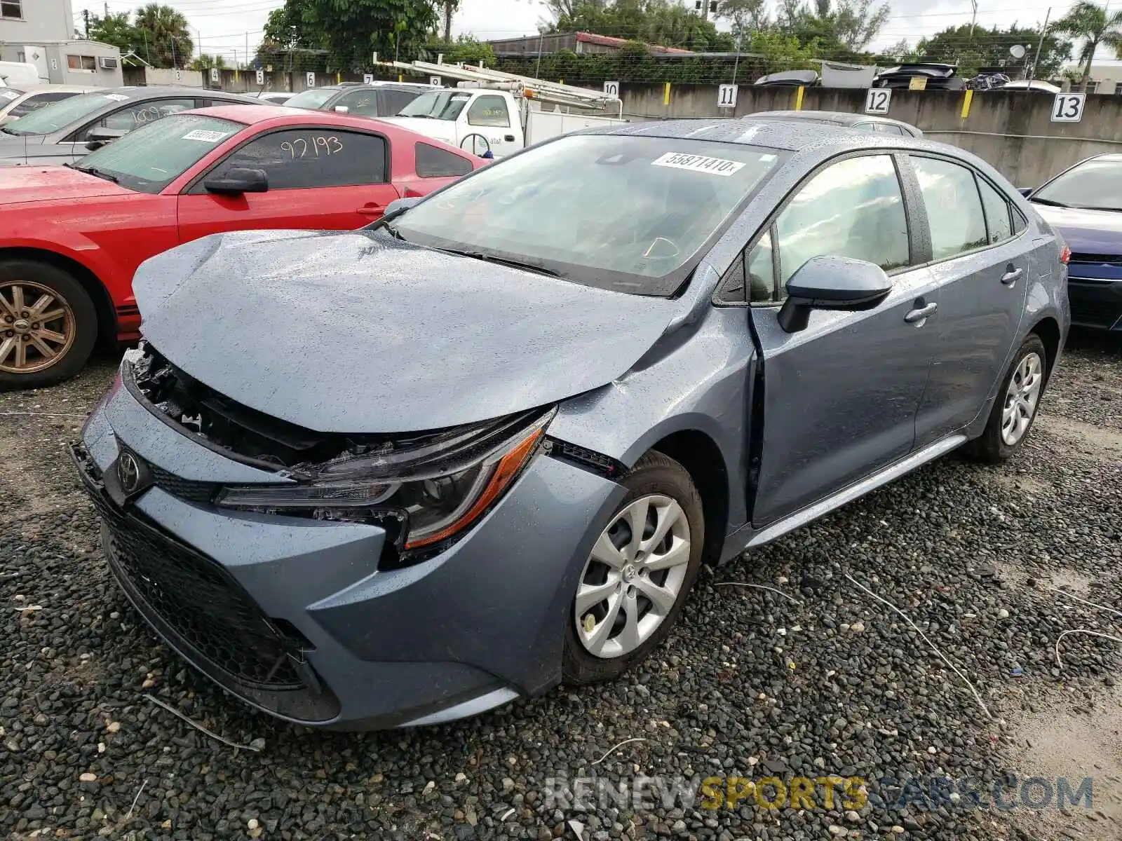 2 Photograph of a damaged car JTDEPRAE2LJ110496 TOYOTA COROLLA 2020