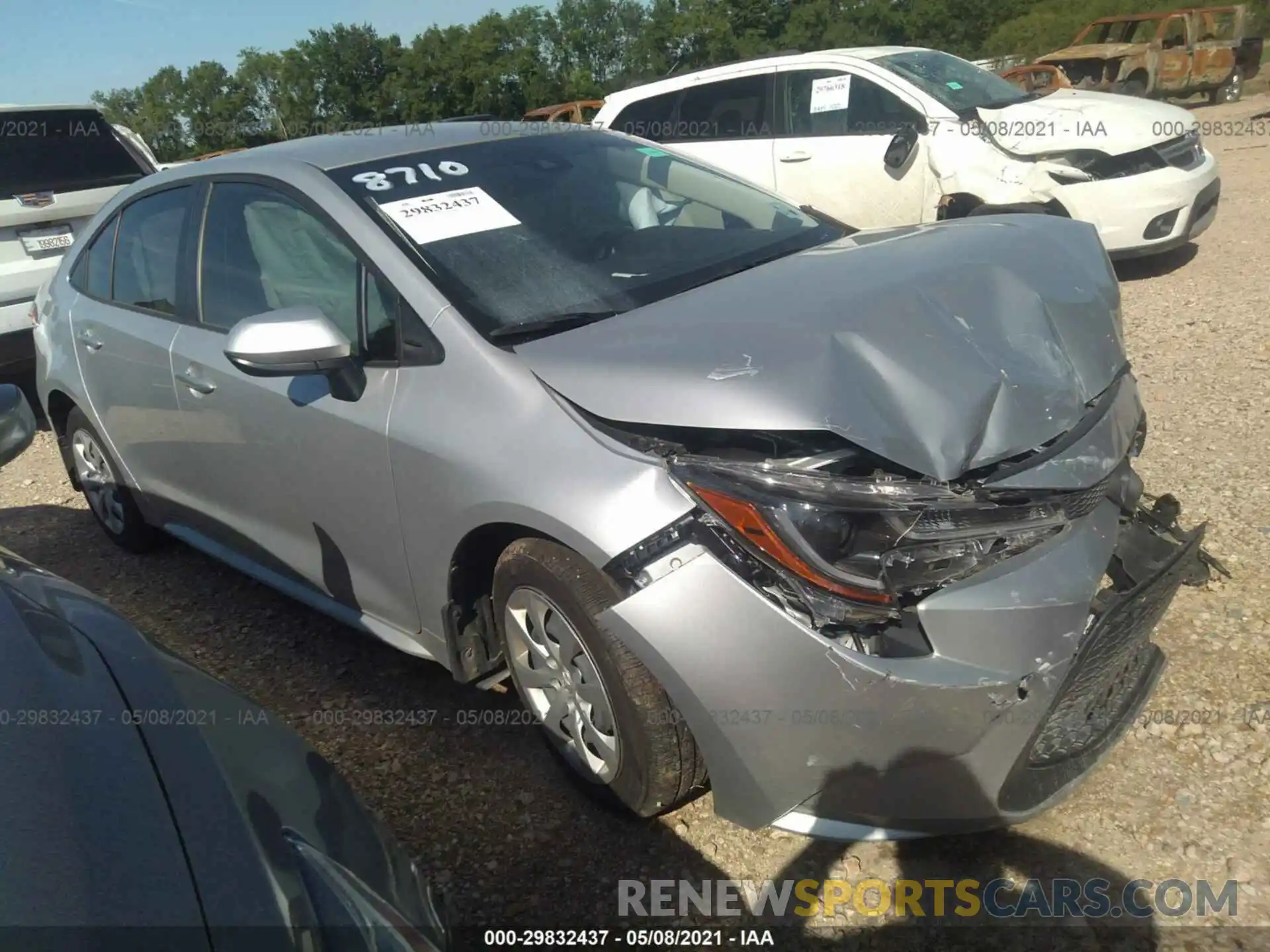 1 Photograph of a damaged car JTDEPRAE2LJ111776 TOYOTA COROLLA 2020