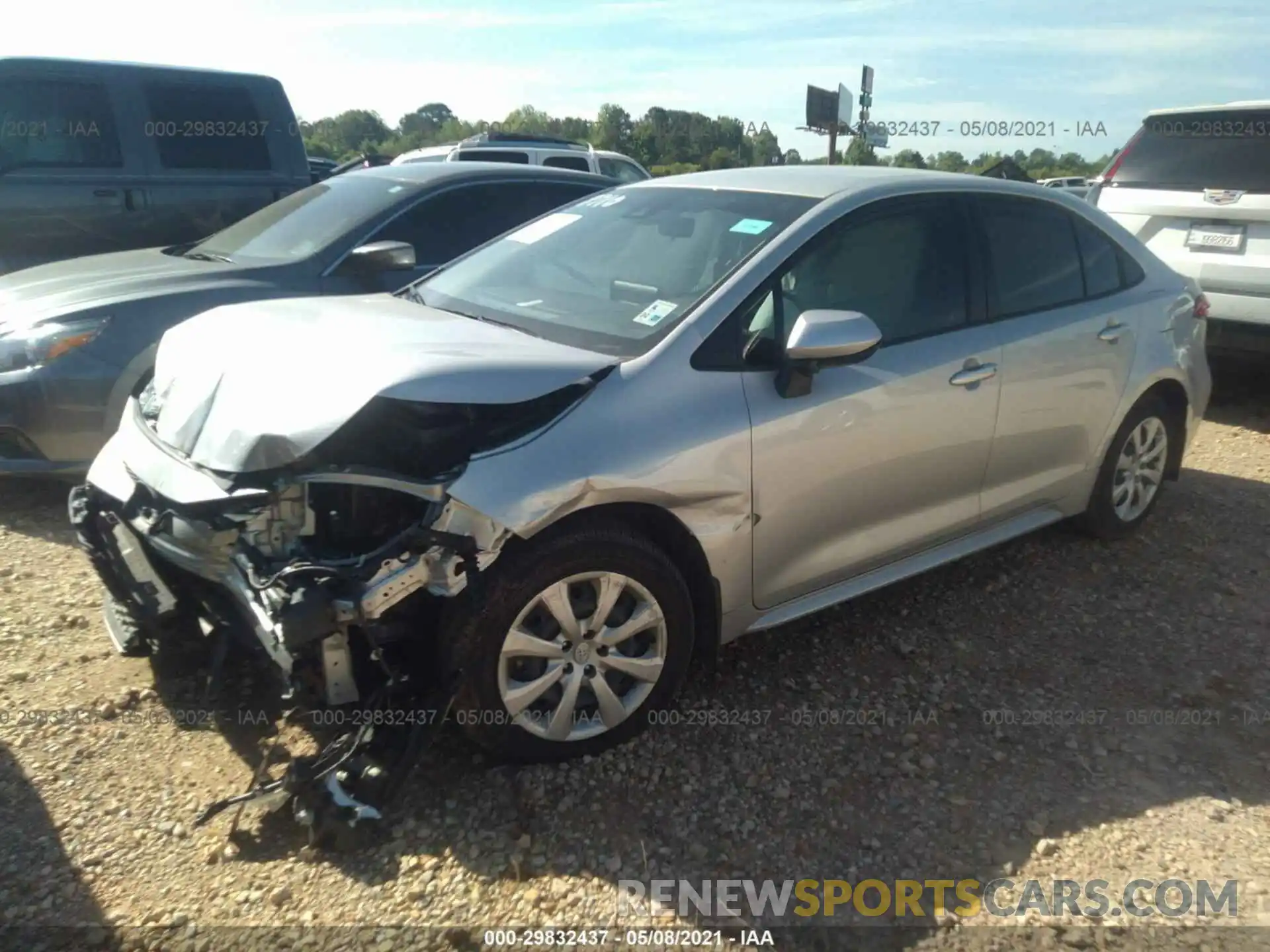 2 Photograph of a damaged car JTDEPRAE2LJ111776 TOYOTA COROLLA 2020