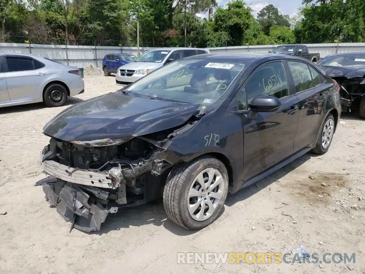 2 Photograph of a damaged car JTDEPRAE2LJ111874 TOYOTA COROLLA 2020