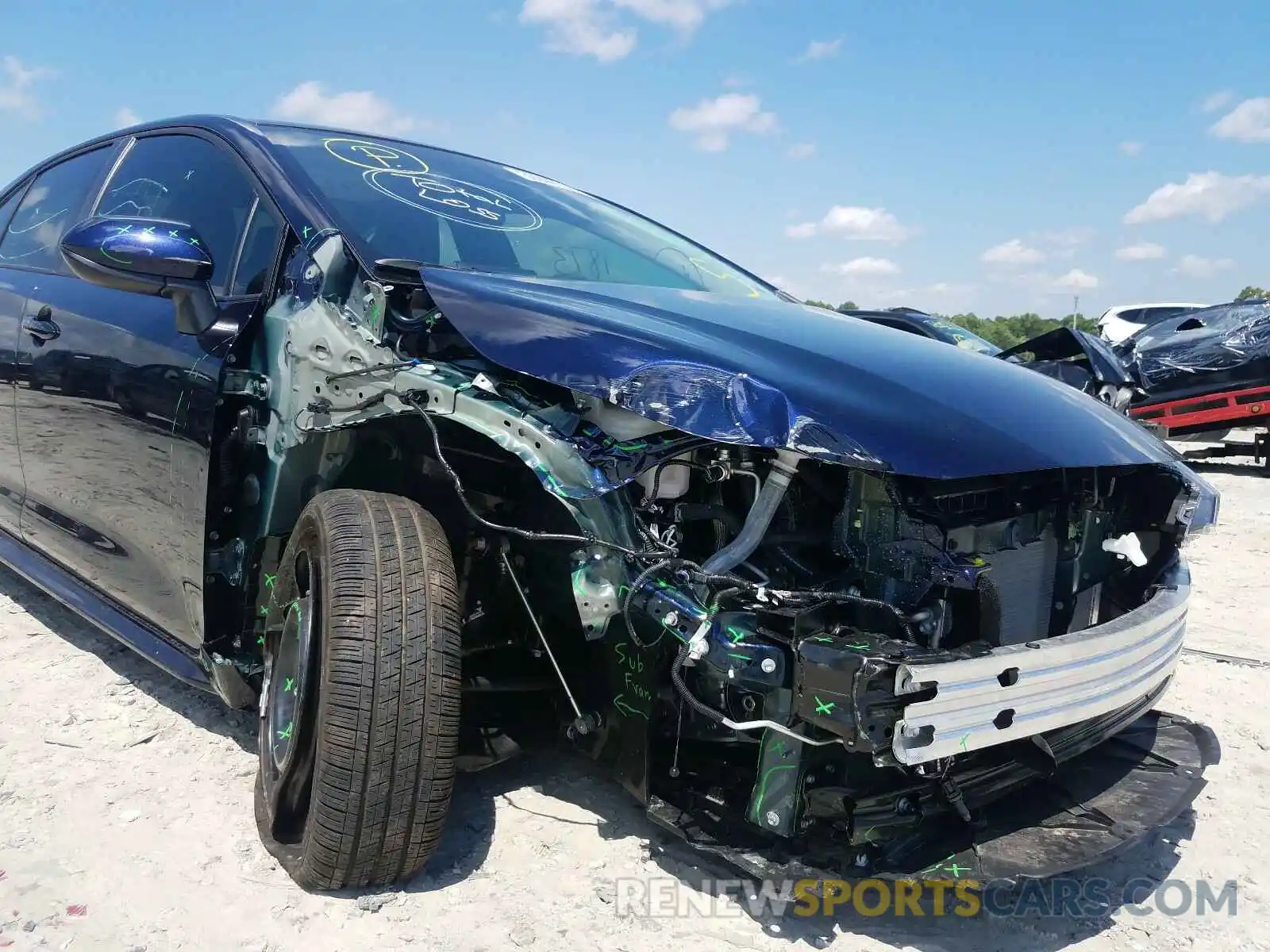 9 Photograph of a damaged car JTDEPRAE2LJ112474 TOYOTA COROLLA 2020