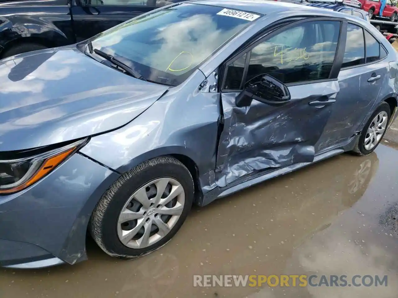 9 Photograph of a damaged car JTDEPRAE2LJ113012 TOYOTA COROLLA 2020