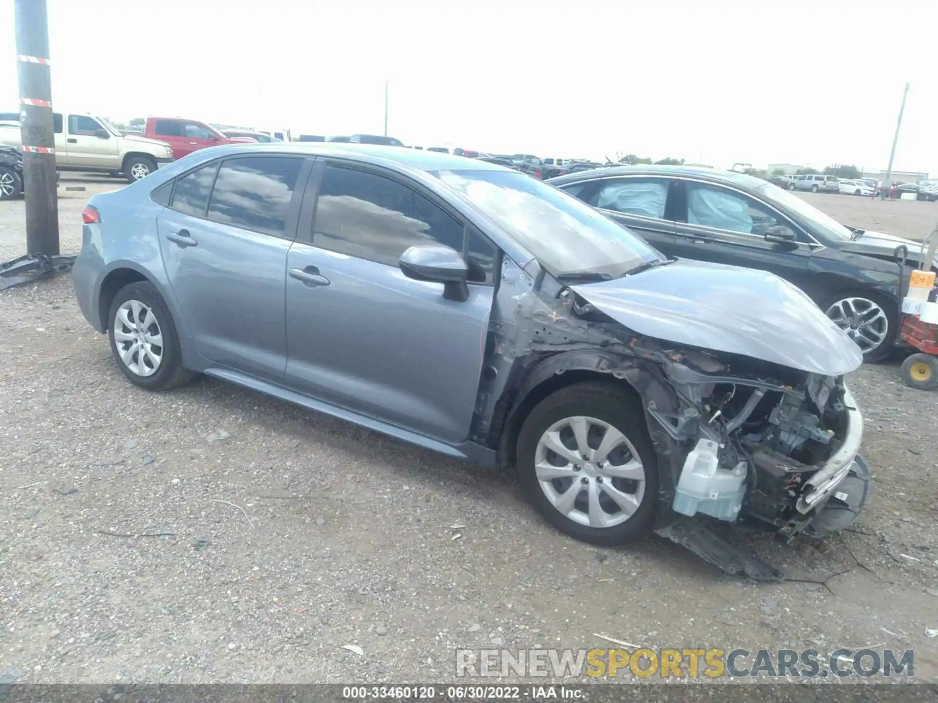 1 Photograph of a damaged car JTDEPRAE2LJ113592 TOYOTA COROLLA 2020