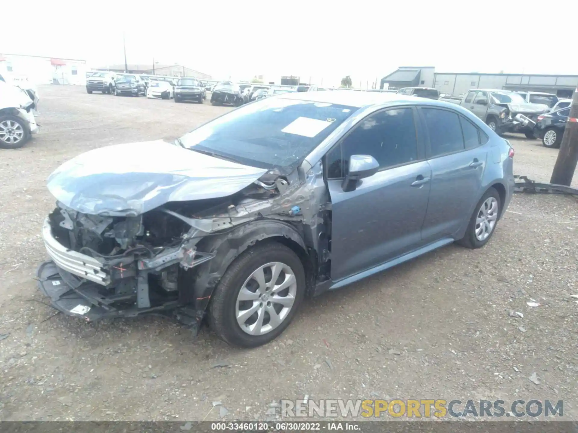 2 Photograph of a damaged car JTDEPRAE2LJ113592 TOYOTA COROLLA 2020