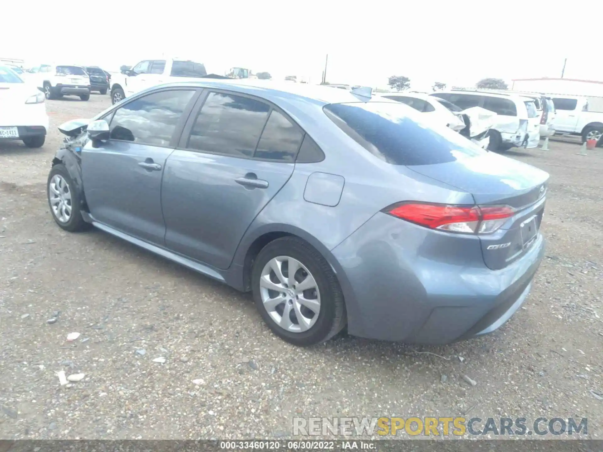 3 Photograph of a damaged car JTDEPRAE2LJ113592 TOYOTA COROLLA 2020