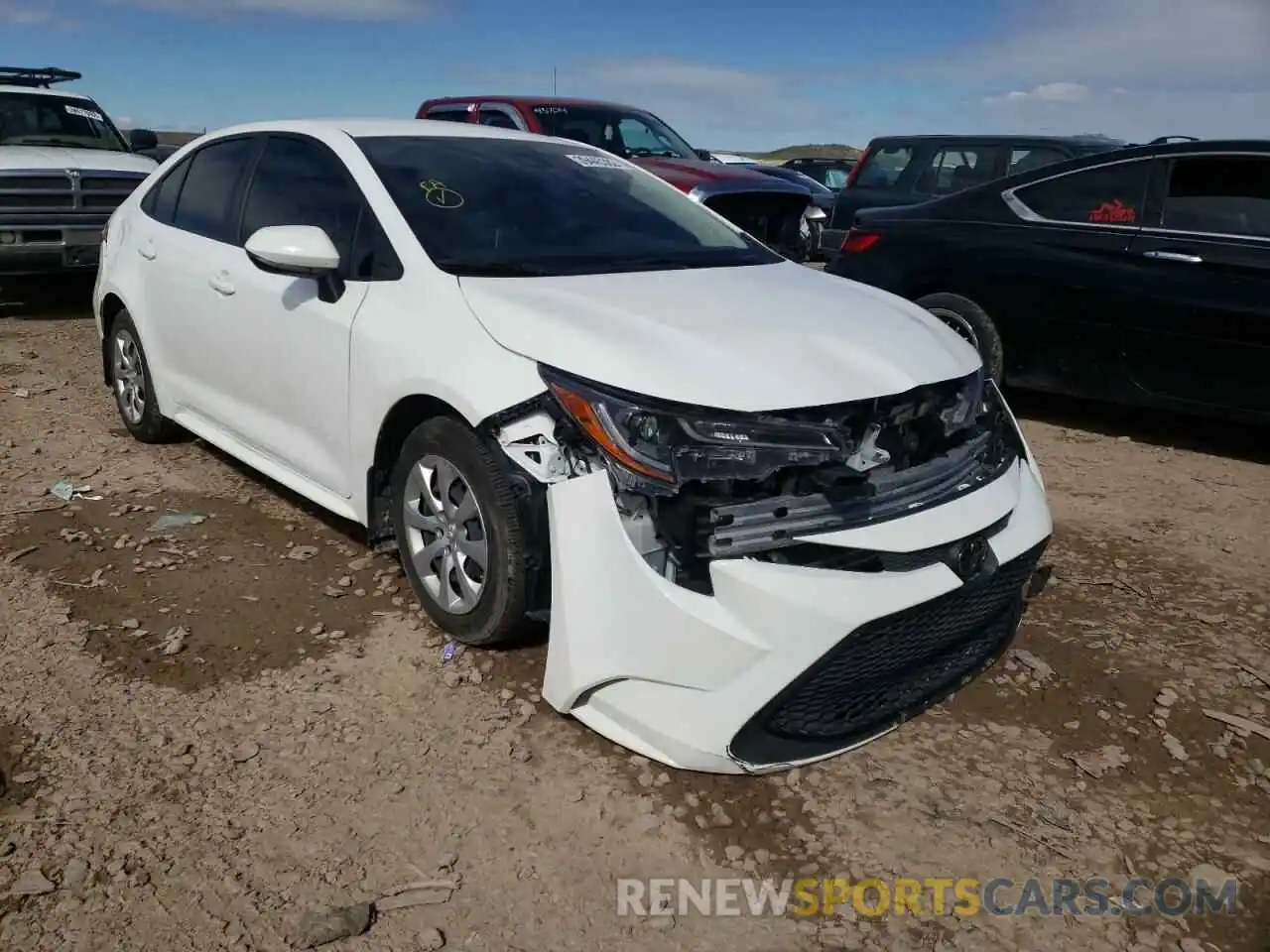 1 Photograph of a damaged car JTDEPRAE2LJ113933 TOYOTA COROLLA 2020