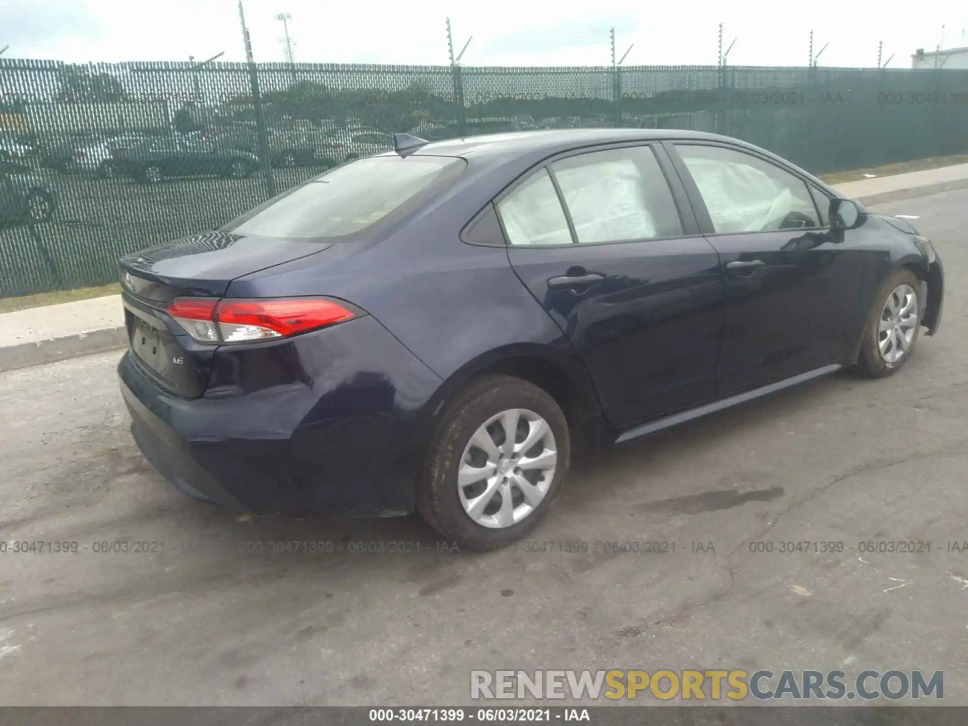 4 Photograph of a damaged car JTDEPRAE2LJ114595 TOYOTA COROLLA 2020