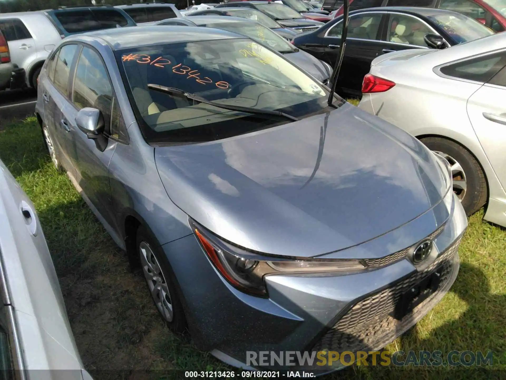 1 Photograph of a damaged car JTDEPRAE2LJ115357 TOYOTA COROLLA 2020