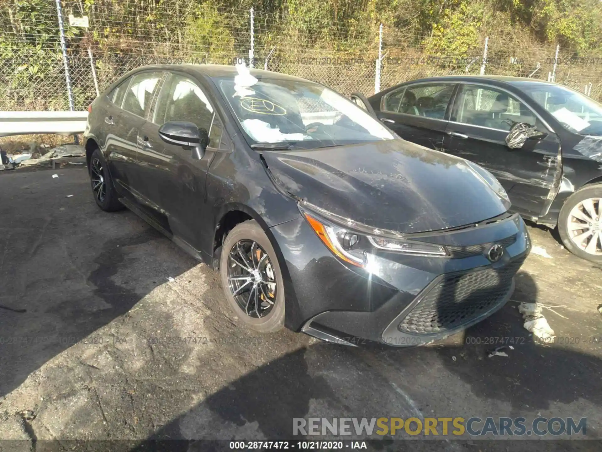 1 Photograph of a damaged car JTDEPRAE2LJ115794 TOYOTA COROLLA 2020