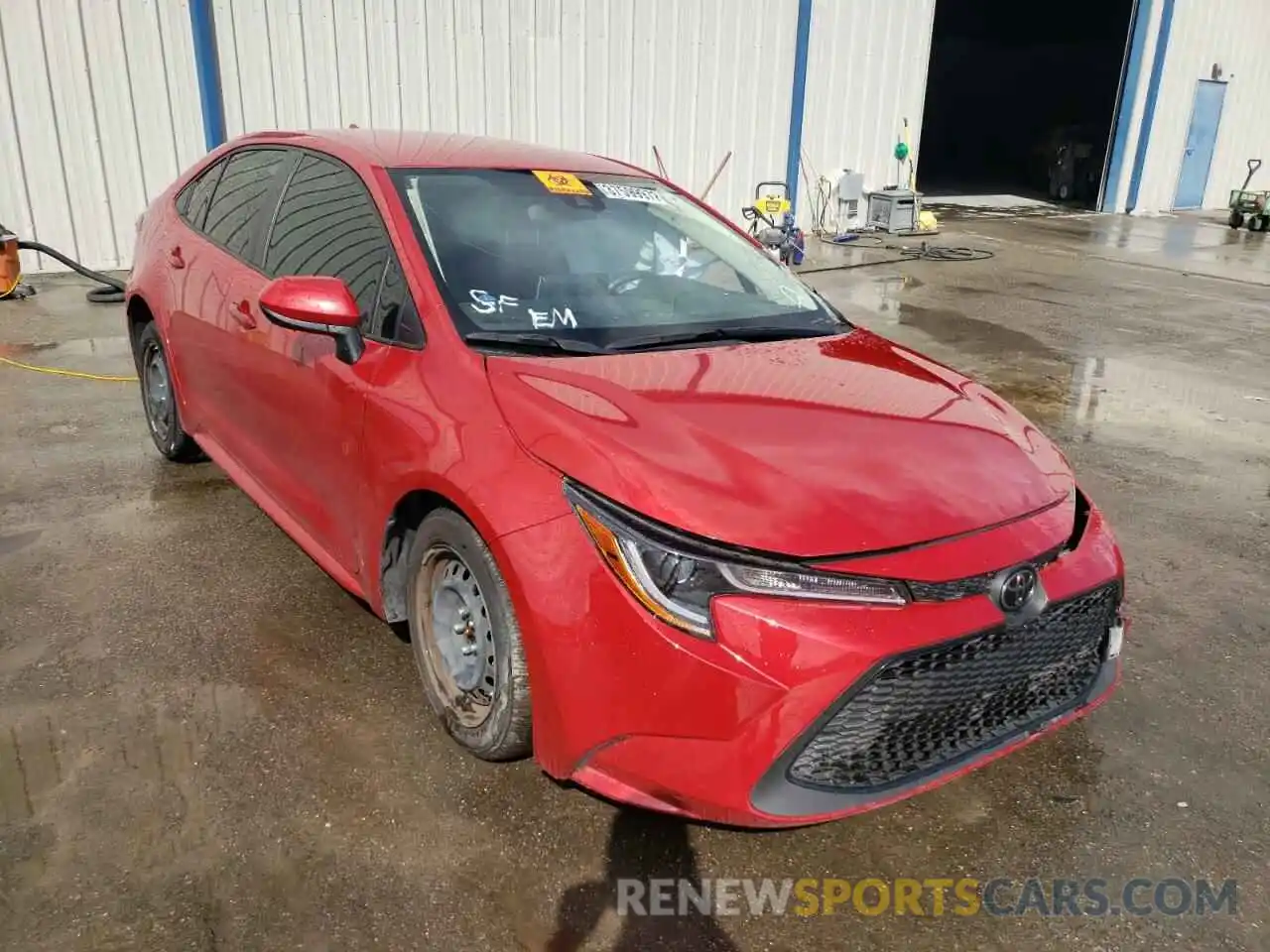 1 Photograph of a damaged car JTDEPRAE2LJ116010 TOYOTA COROLLA 2020