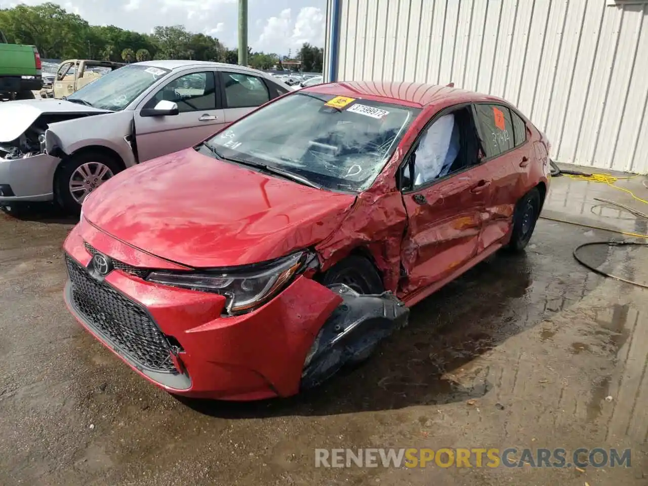 2 Photograph of a damaged car JTDEPRAE2LJ116010 TOYOTA COROLLA 2020