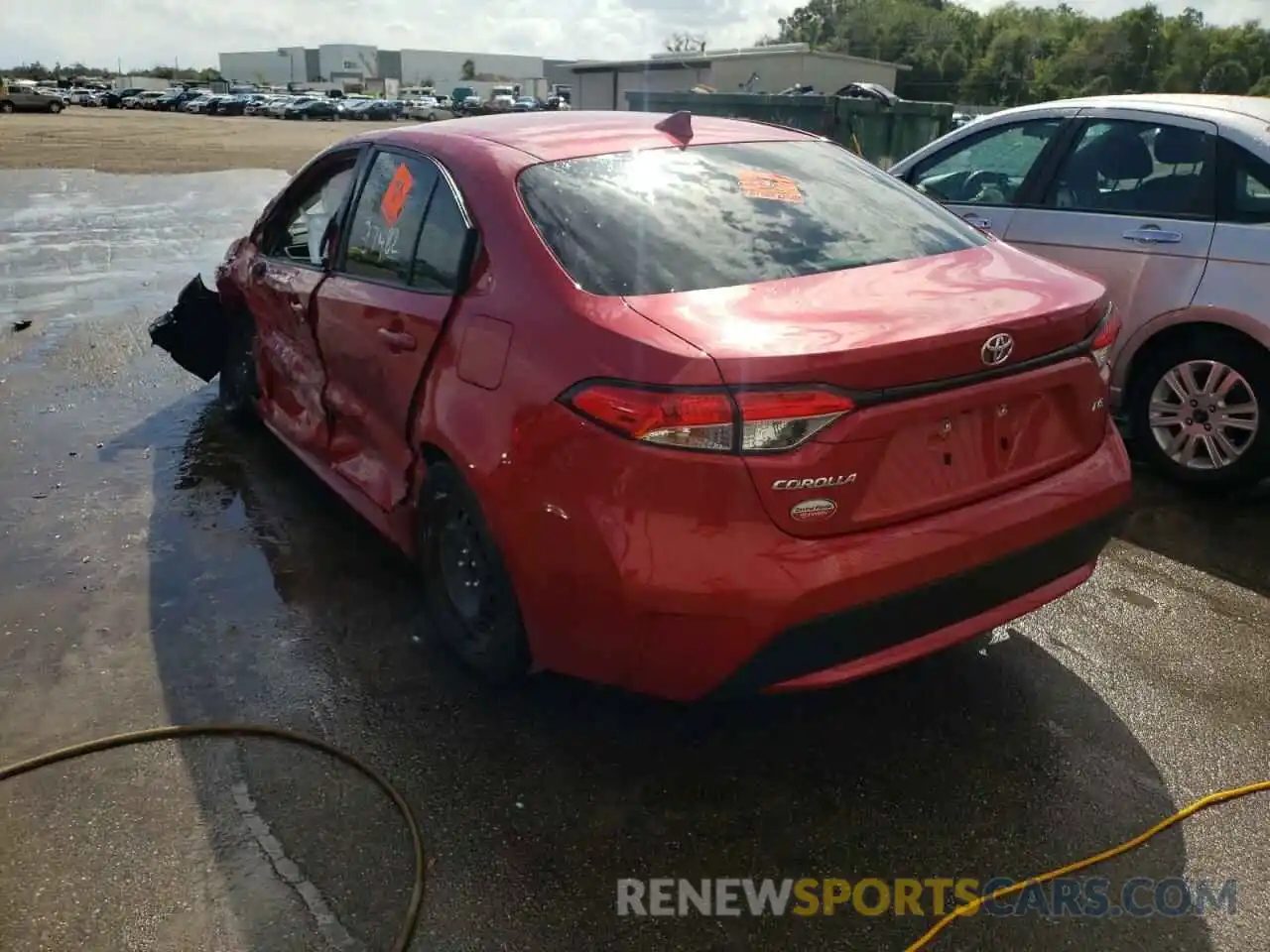 3 Photograph of a damaged car JTDEPRAE2LJ116010 TOYOTA COROLLA 2020