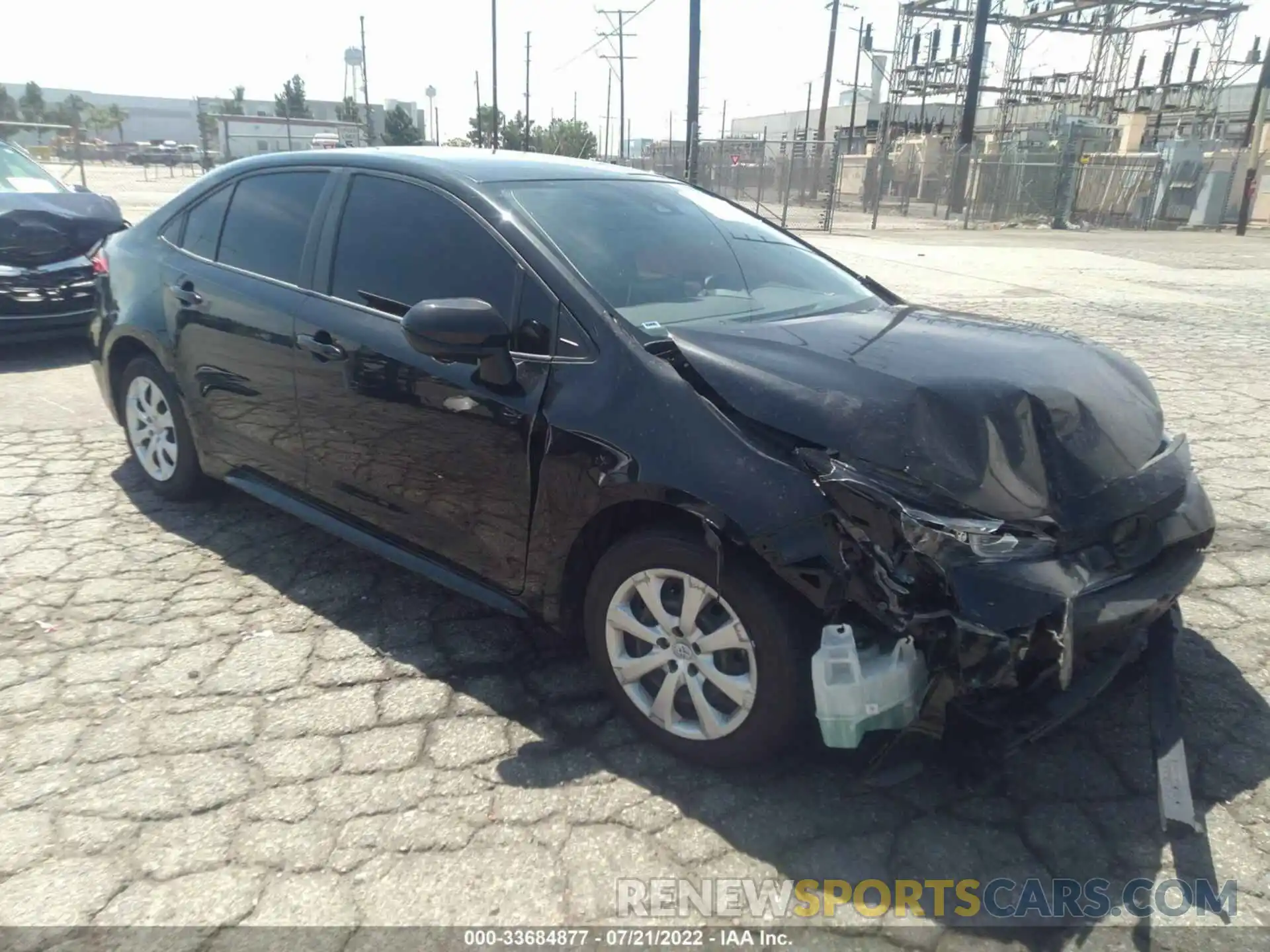 1 Photograph of a damaged car JTDEPRAE2LJ116637 TOYOTA COROLLA 2020