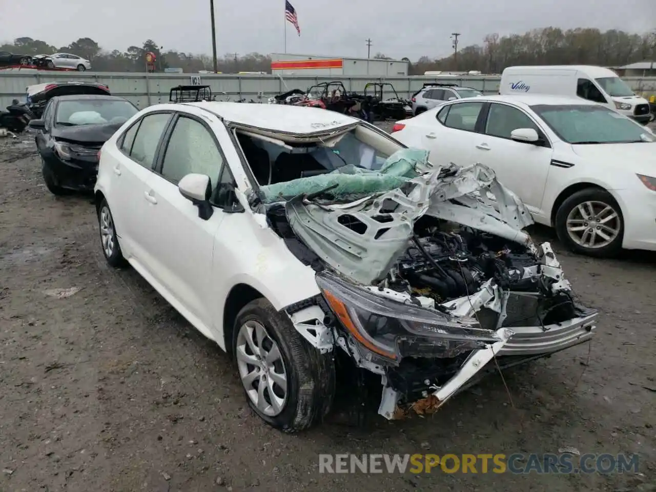 1 Photograph of a damaged car JTDEPRAE2LJ117044 TOYOTA COROLLA 2020