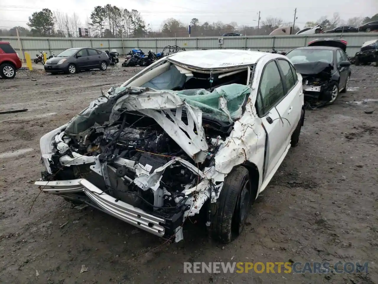 2 Photograph of a damaged car JTDEPRAE2LJ117044 TOYOTA COROLLA 2020