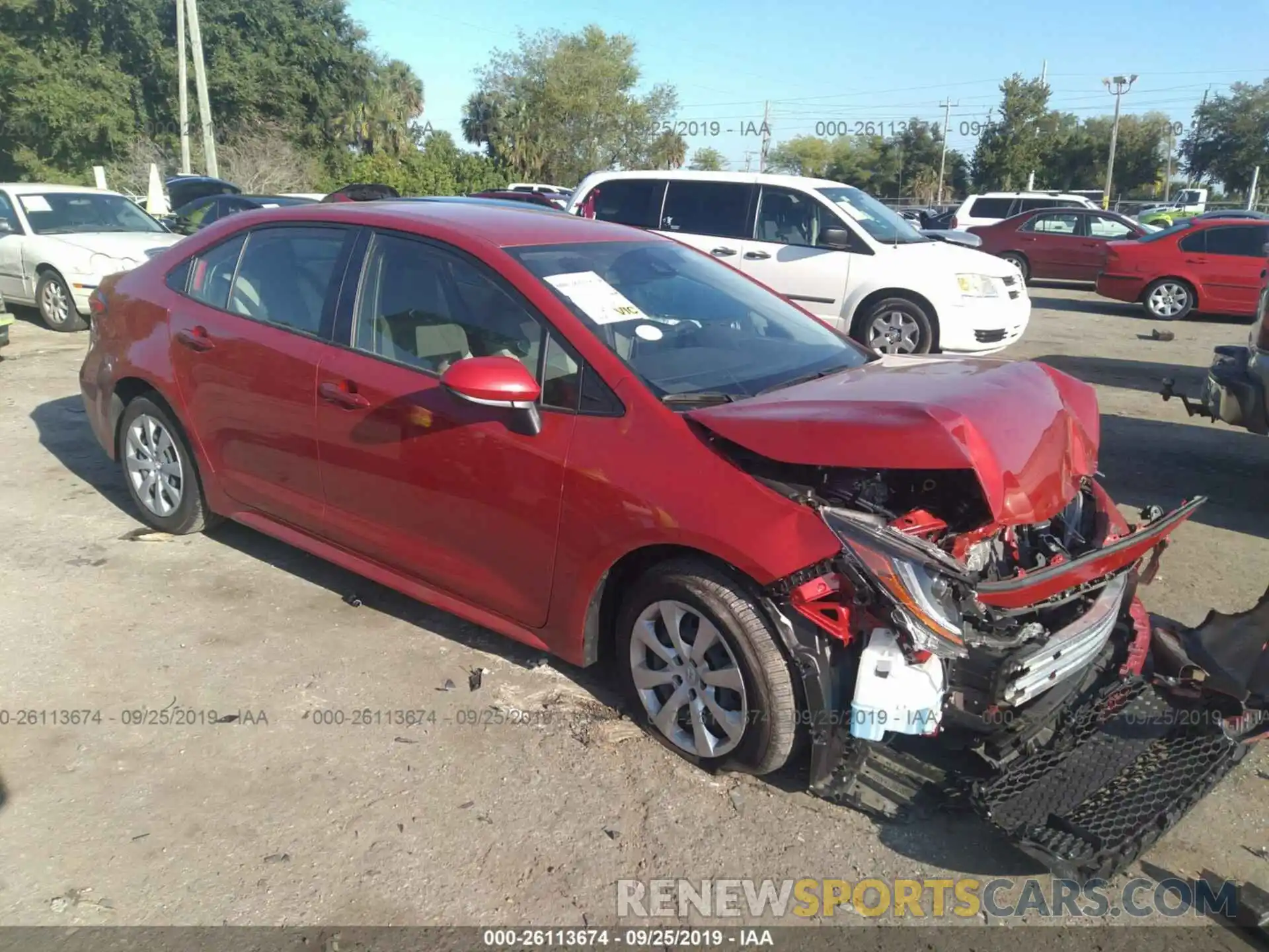 1 Photograph of a damaged car JTDEPRAE3LJ000878 TOYOTA COROLLA 2020