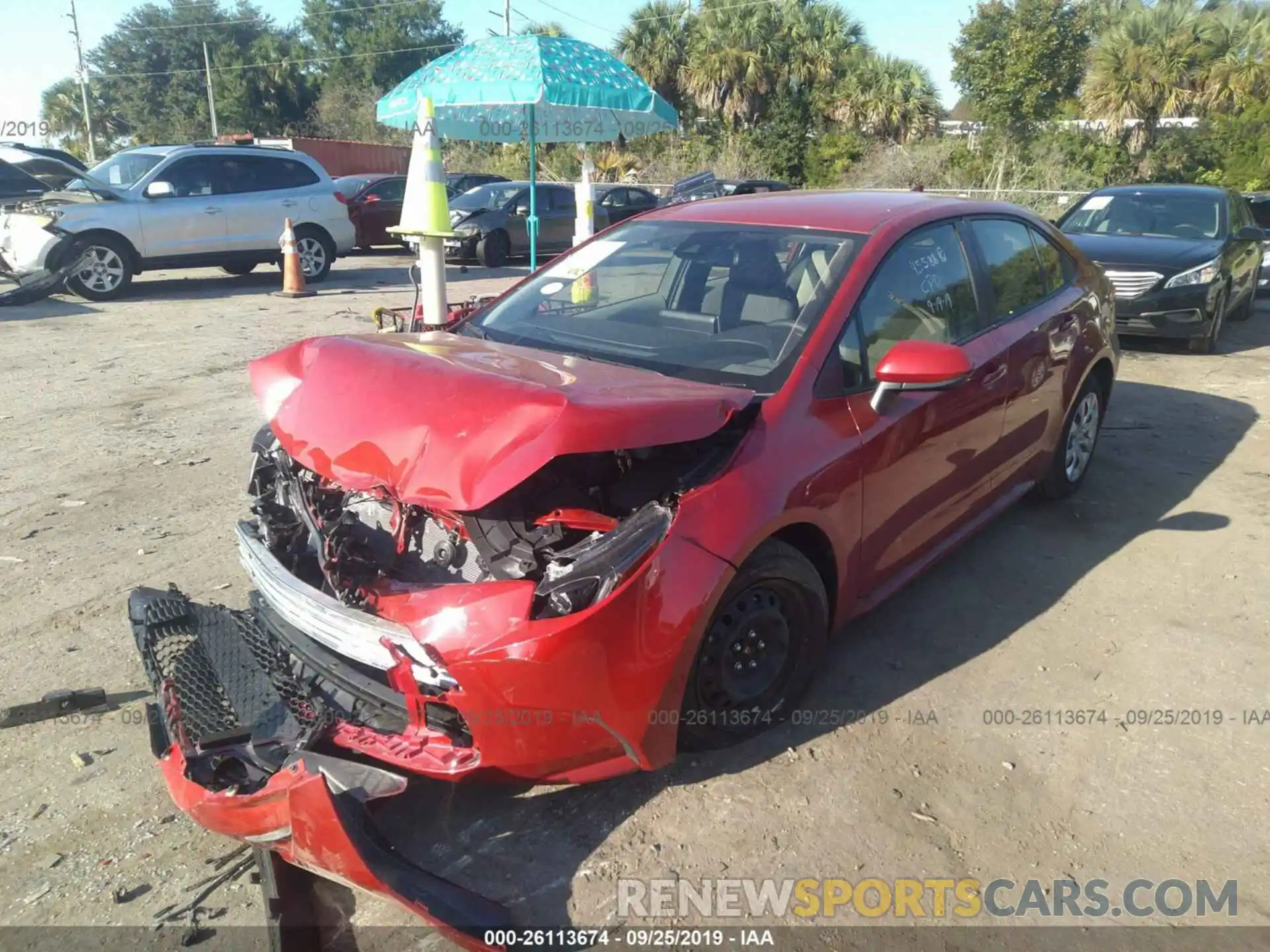 2 Photograph of a damaged car JTDEPRAE3LJ000878 TOYOTA COROLLA 2020