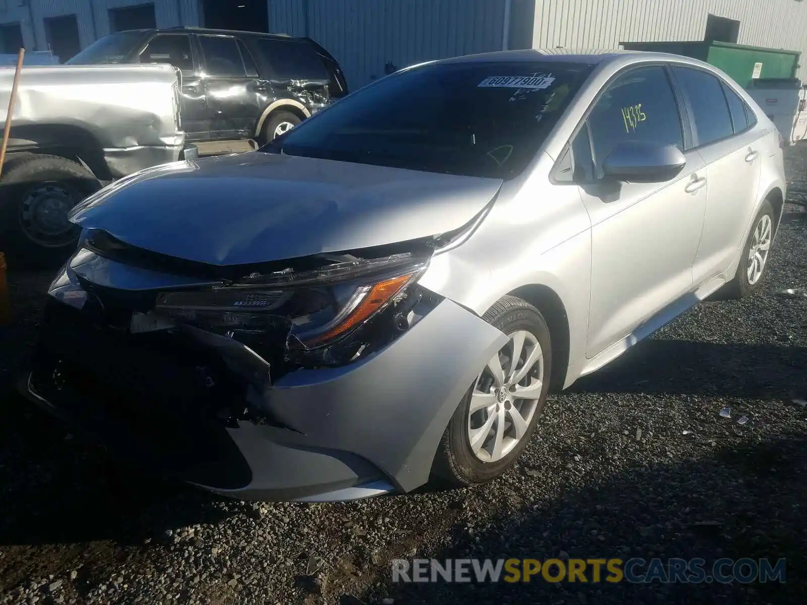 2 Photograph of a damaged car JTDEPRAE3LJ001139 TOYOTA COROLLA 2020