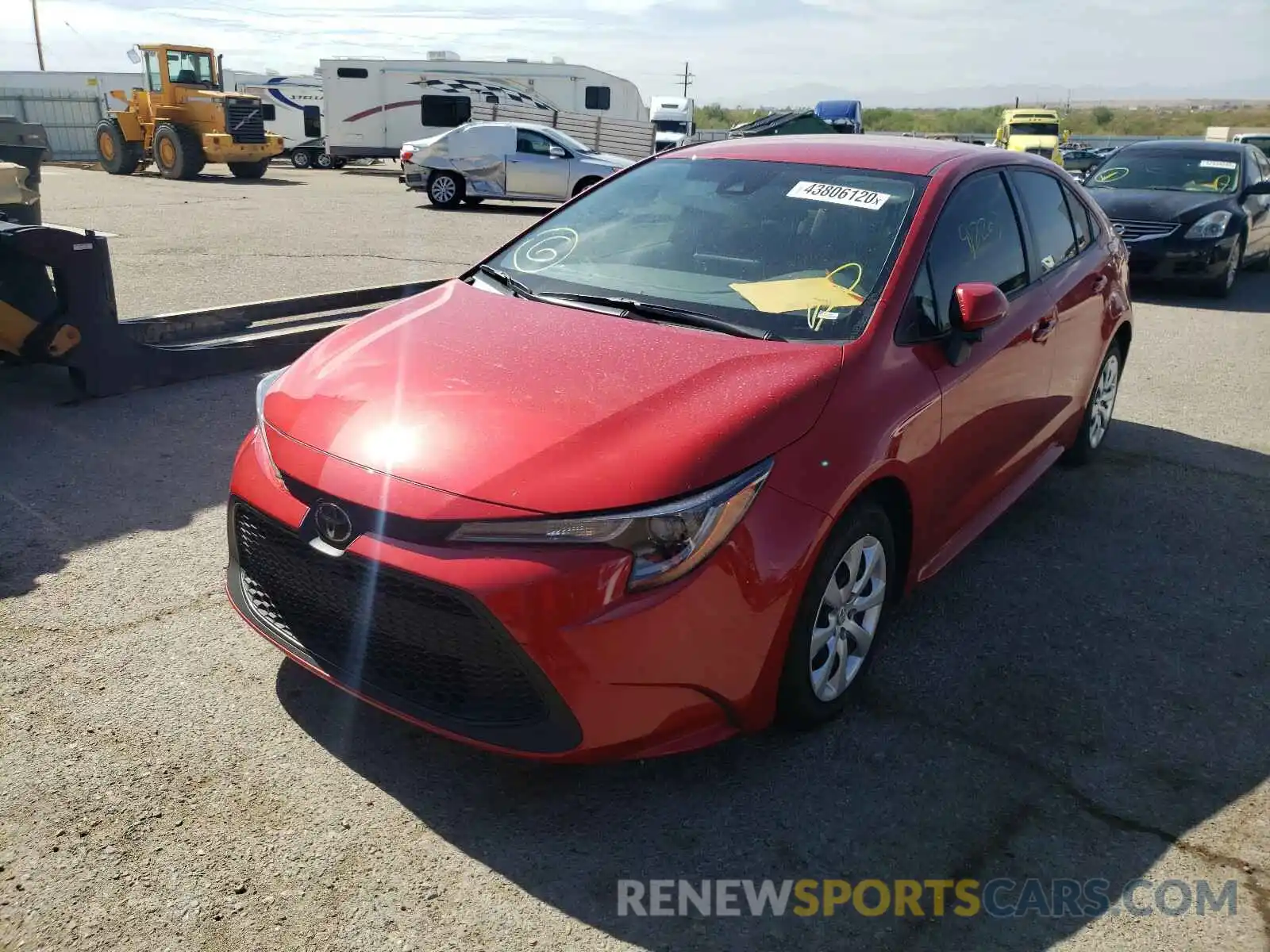 2 Photograph of a damaged car JTDEPRAE3LJ001626 TOYOTA COROLLA 2020