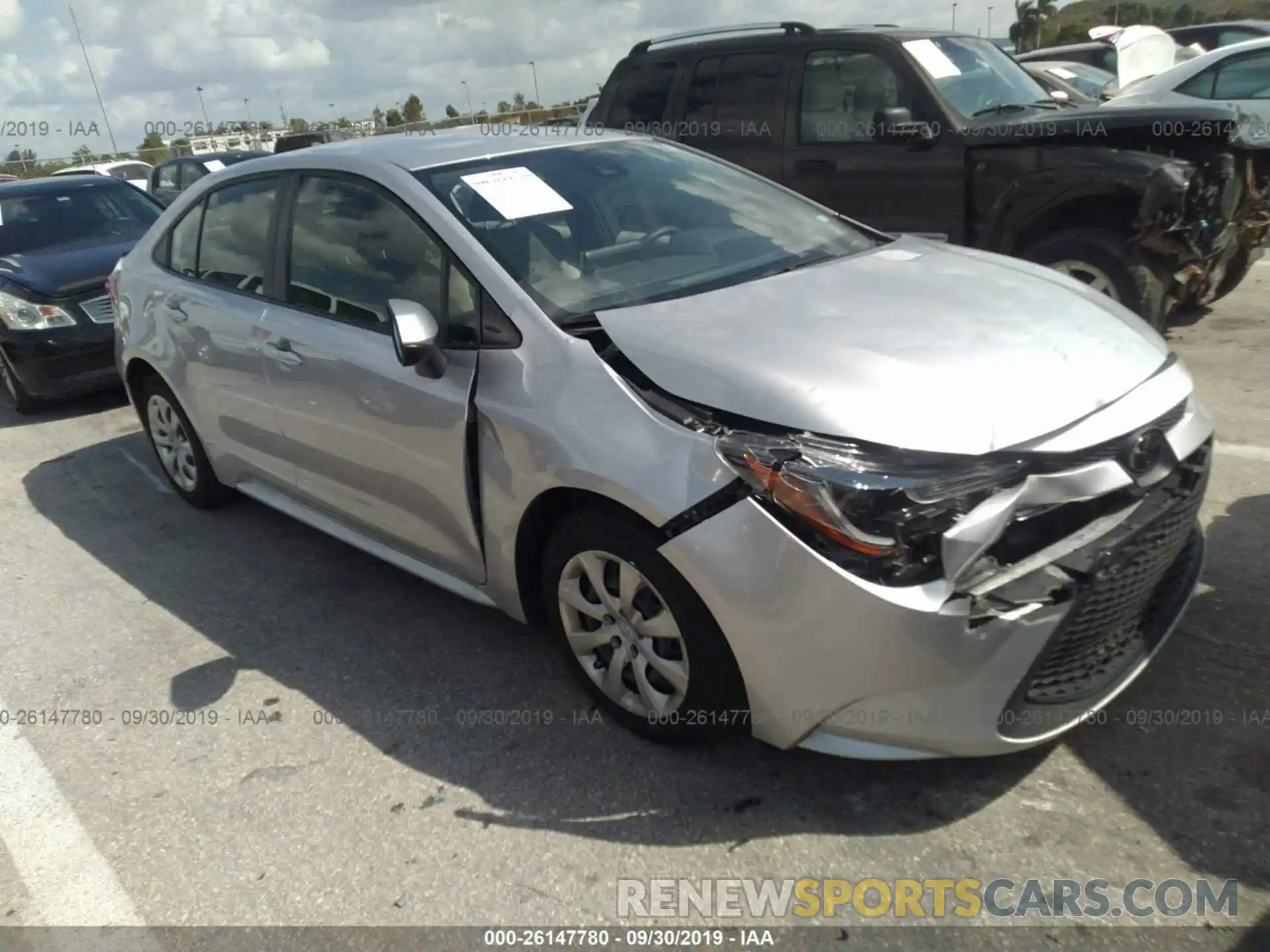 1 Photograph of a damaged car JTDEPRAE3LJ001660 TOYOTA COROLLA 2020