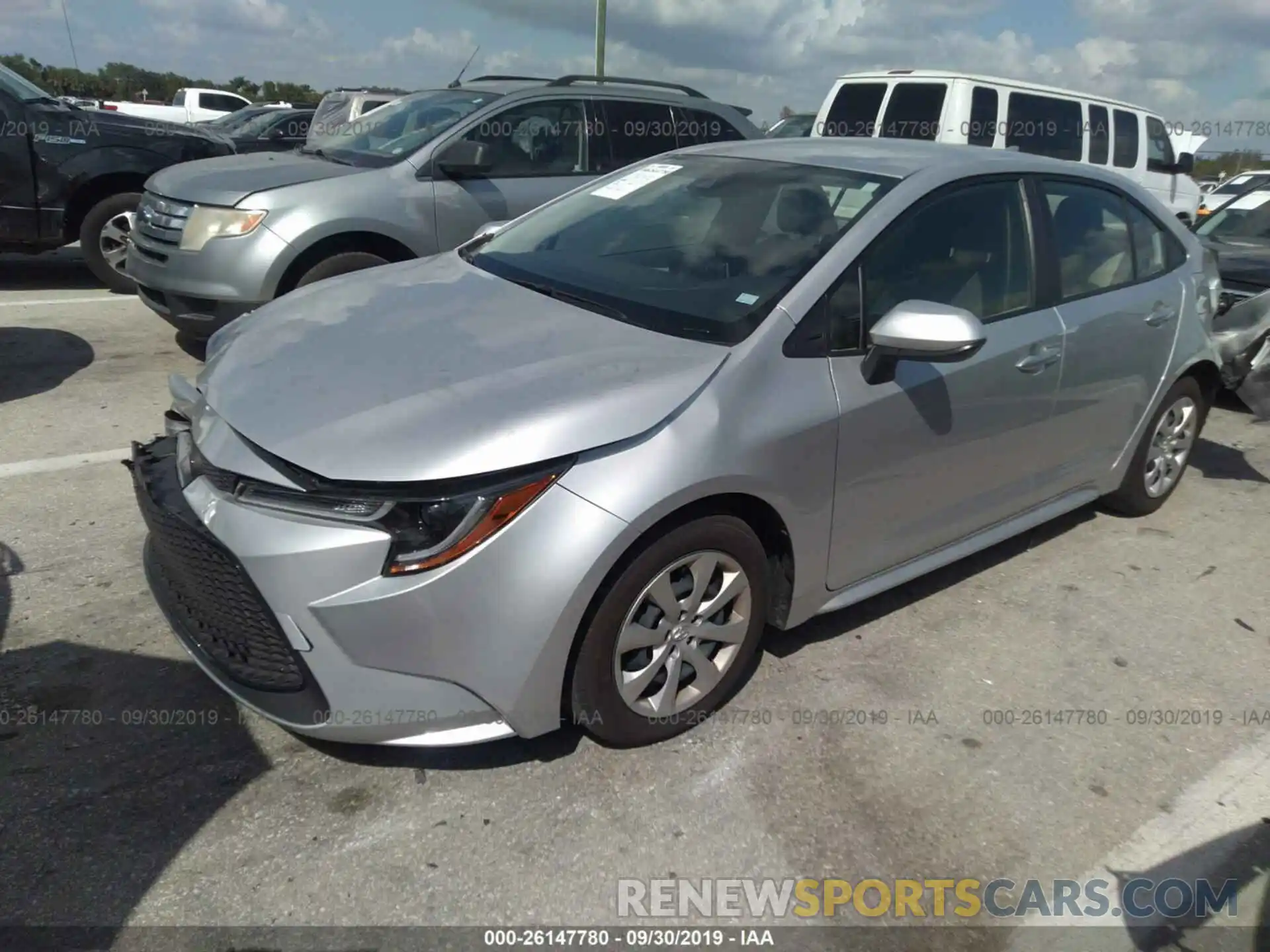 2 Photograph of a damaged car JTDEPRAE3LJ001660 TOYOTA COROLLA 2020