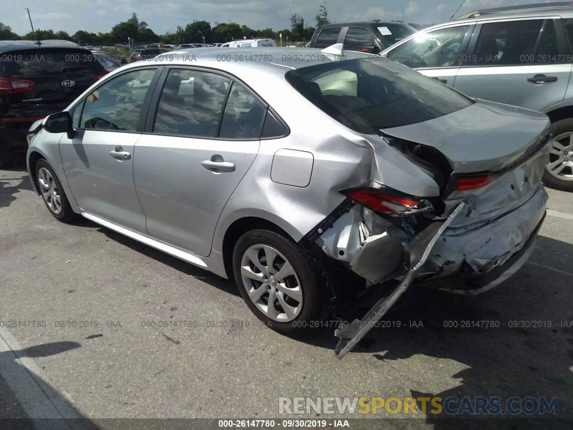 3 Photograph of a damaged car JTDEPRAE3LJ001660 TOYOTA COROLLA 2020