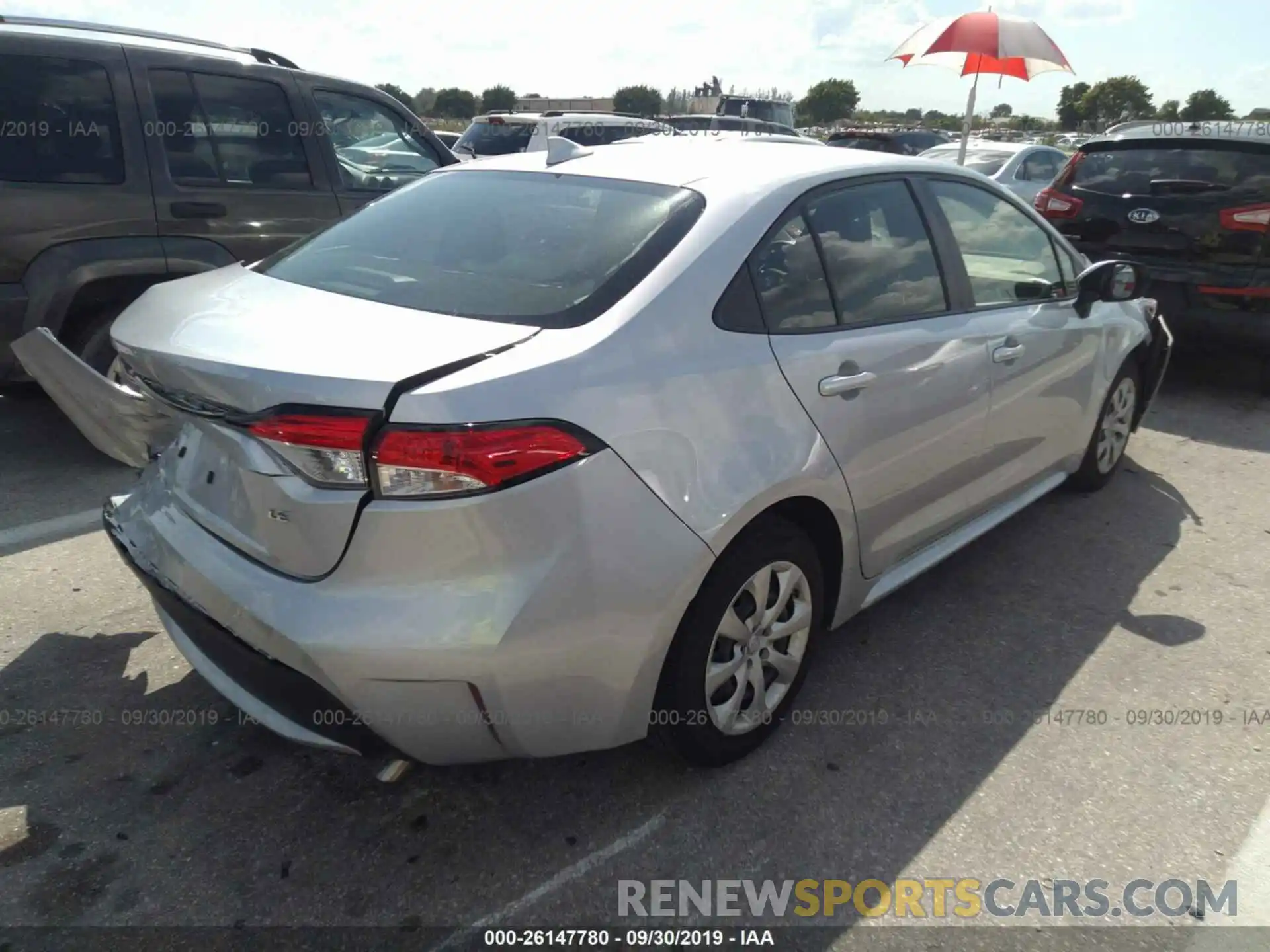 4 Photograph of a damaged car JTDEPRAE3LJ001660 TOYOTA COROLLA 2020