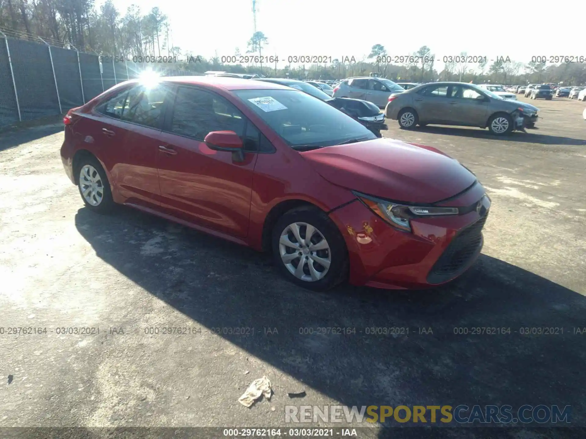 1 Photograph of a damaged car JTDEPRAE3LJ002341 TOYOTA COROLLA 2020