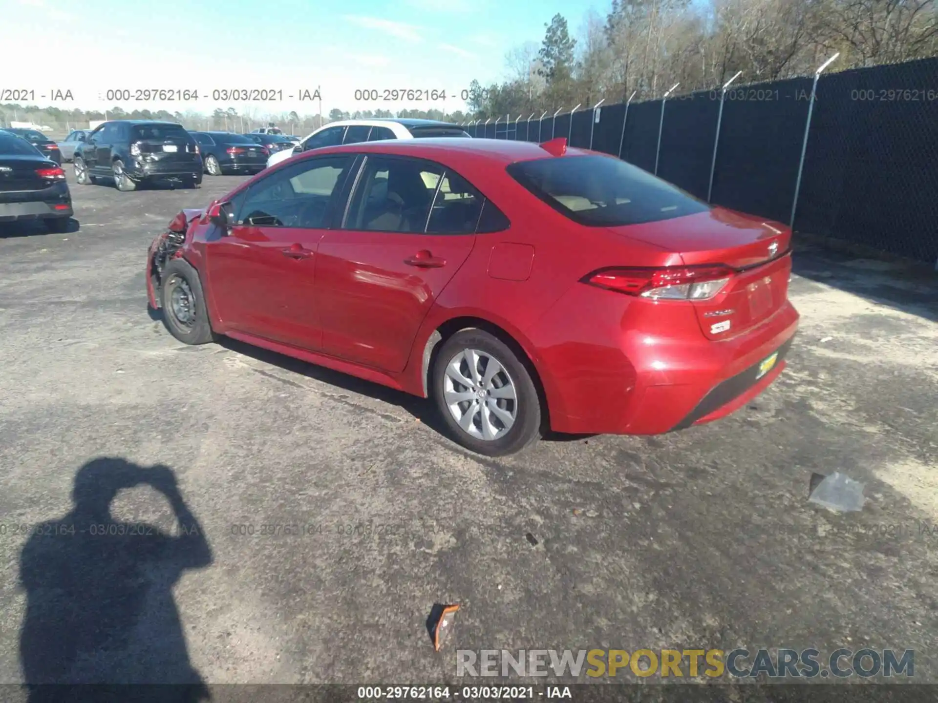 3 Photograph of a damaged car JTDEPRAE3LJ002341 TOYOTA COROLLA 2020