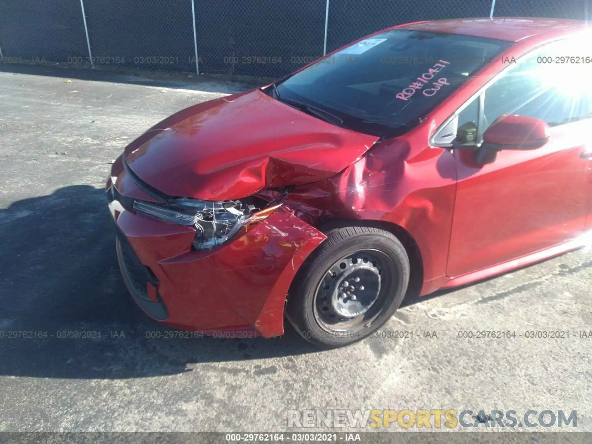 6 Photograph of a damaged car JTDEPRAE3LJ002341 TOYOTA COROLLA 2020