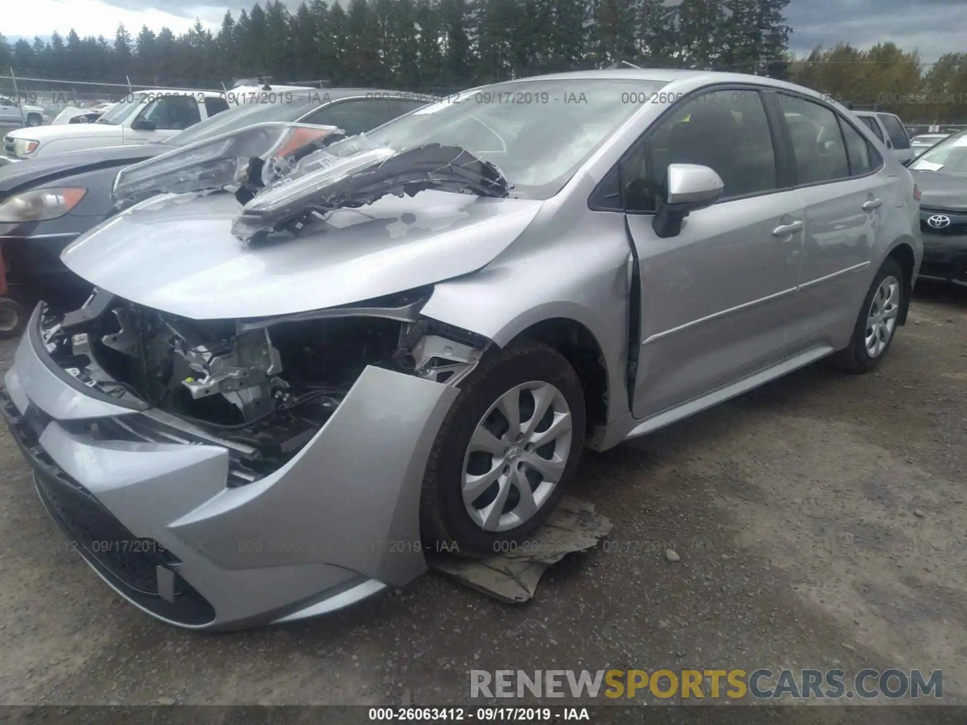 2 Photograph of a damaged car JTDEPRAE3LJ002470 TOYOTA COROLLA 2020