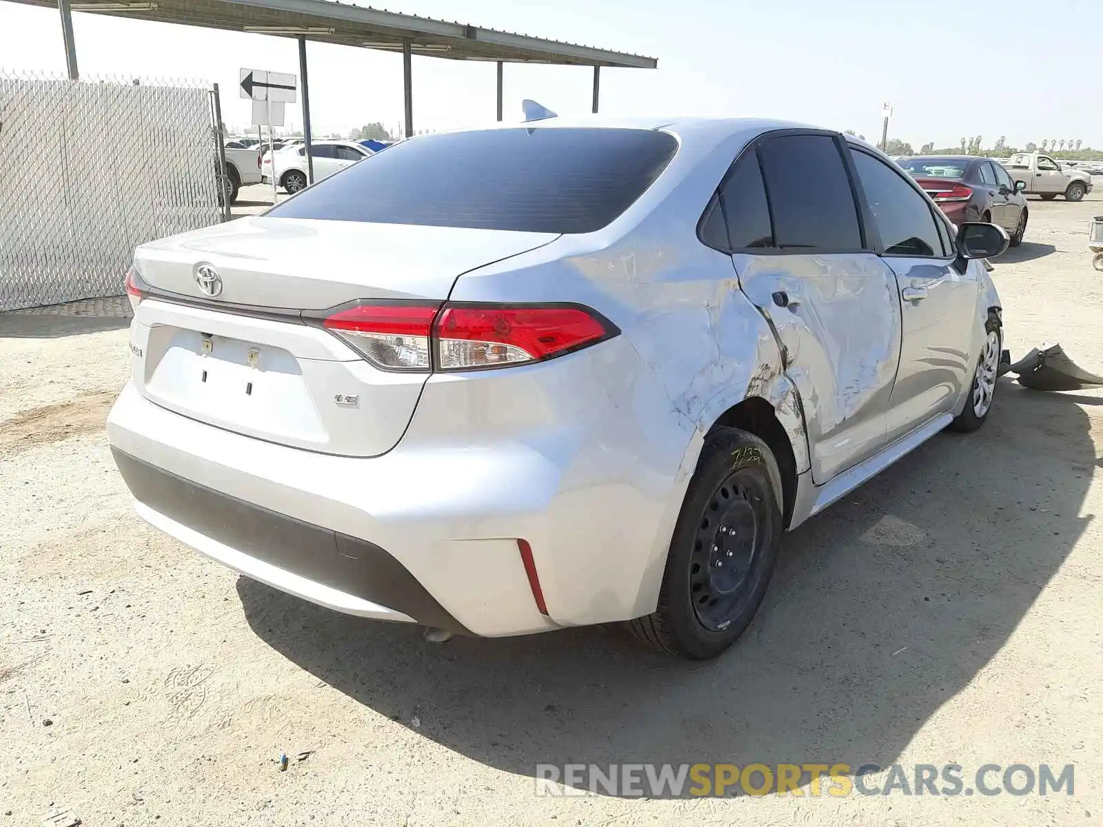 4 Photograph of a damaged car JTDEPRAE3LJ002985 TOYOTA COROLLA 2020