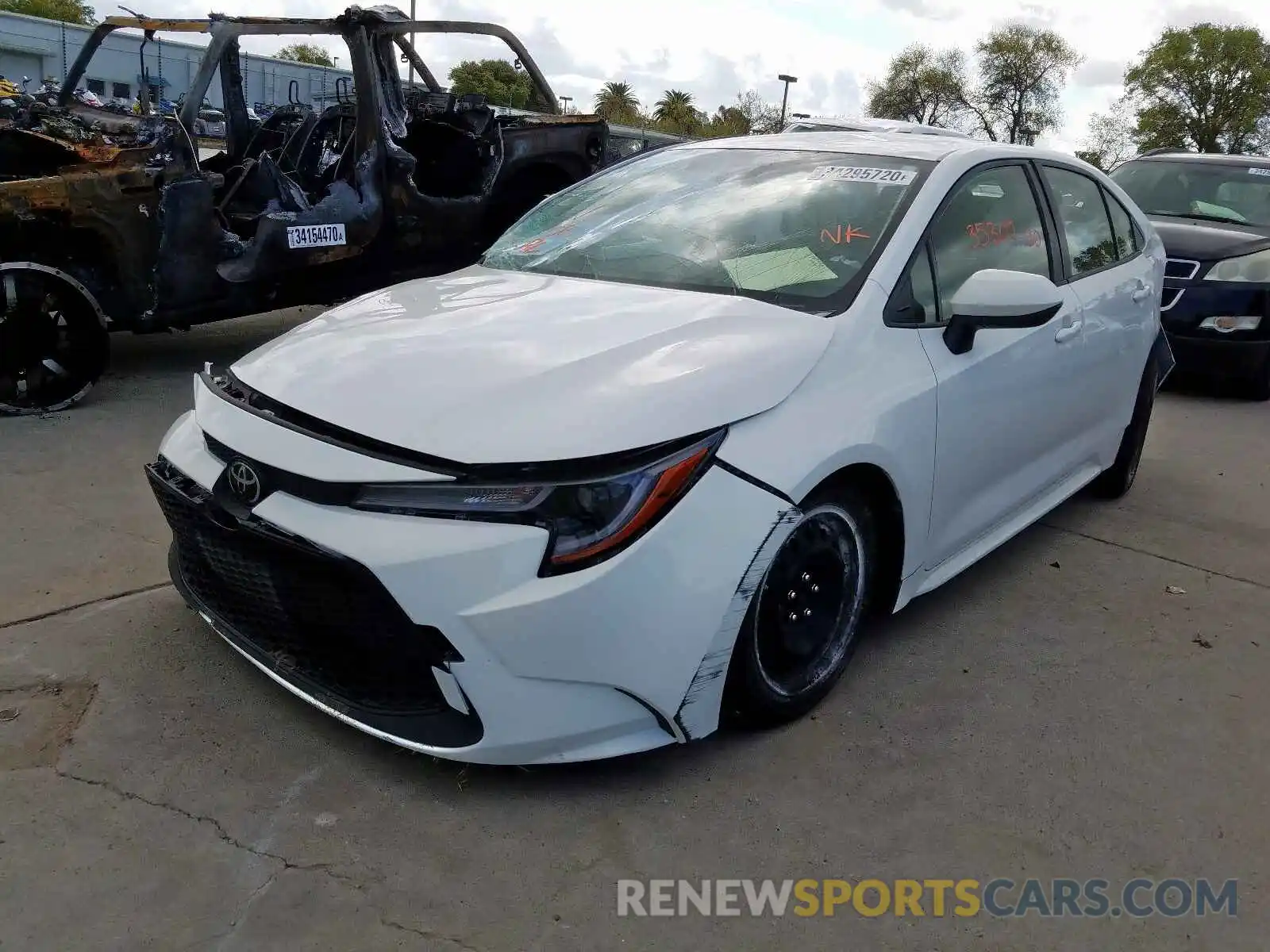 2 Photograph of a damaged car JTDEPRAE3LJ003148 TOYOTA COROLLA 2020