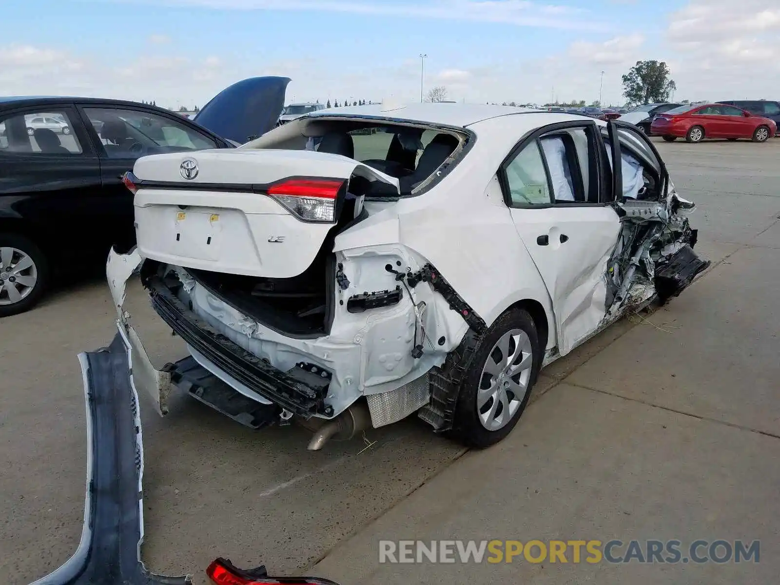 4 Photograph of a damaged car JTDEPRAE3LJ003148 TOYOTA COROLLA 2020